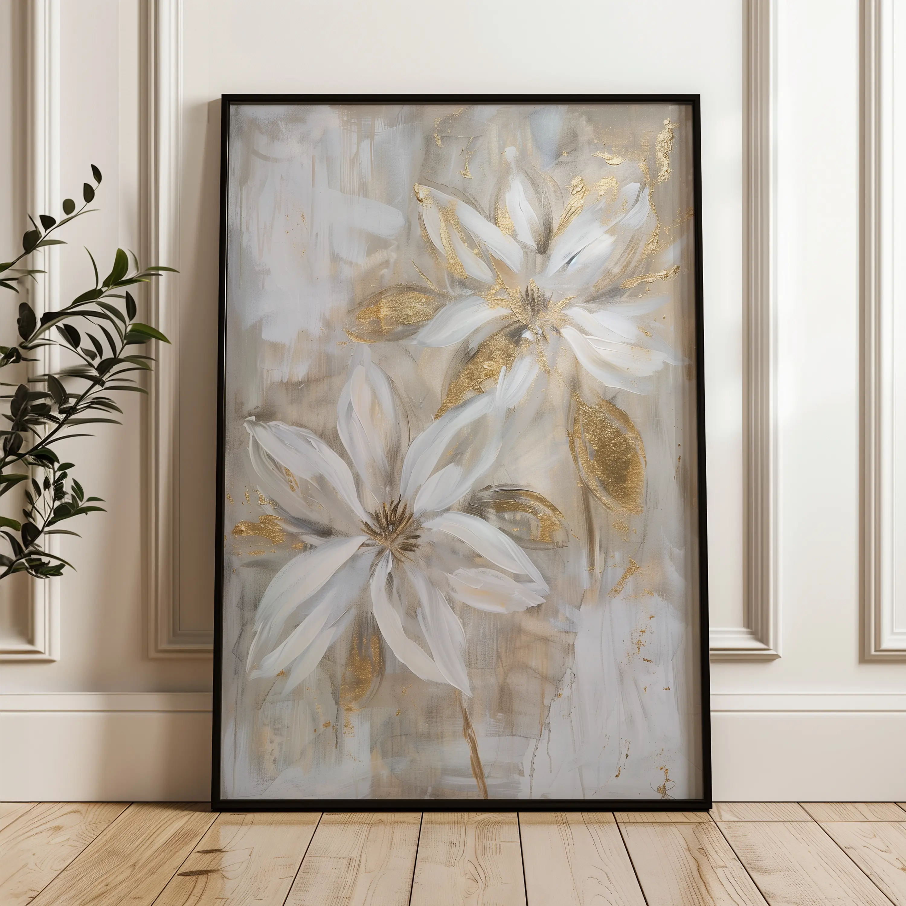 Floral Canvas Wall Art WAD181-F 90 x 60 cm / Stretched on hidden frame