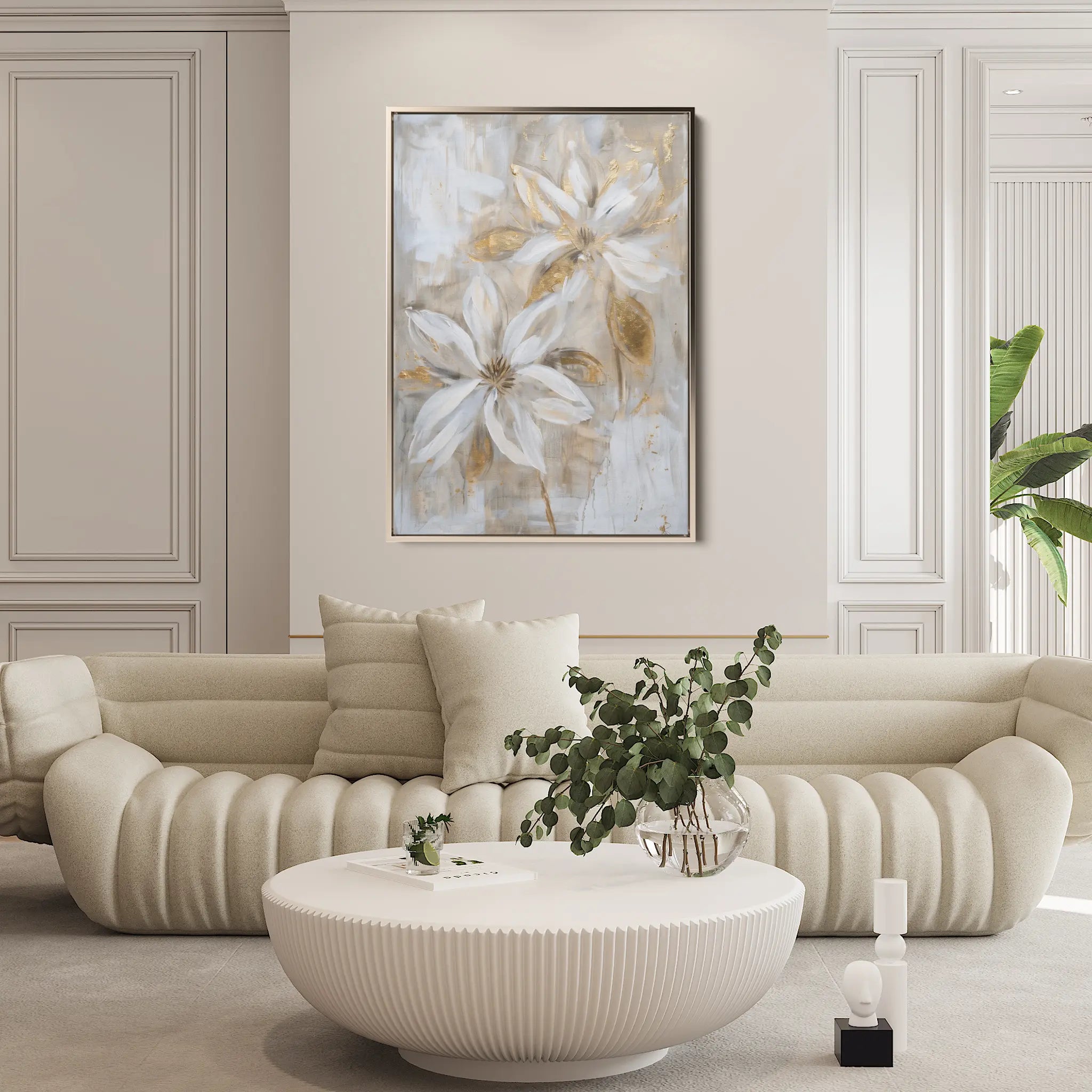 Floral Canvas Wall Art WAD181-F 90 x 60 cm / Stretched on hidden frame