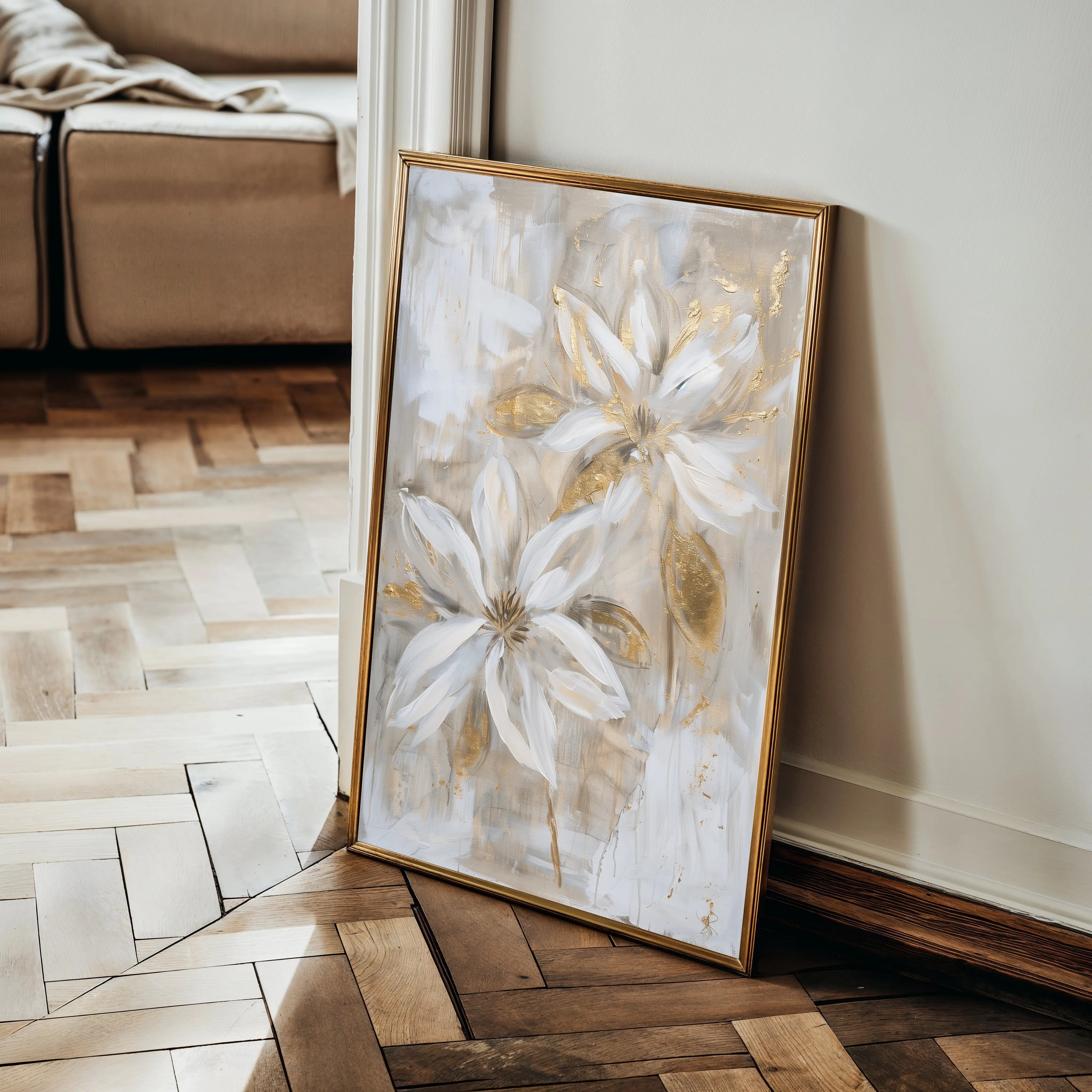 Floral Canvas Wall Art WAD181-F 90 x 60 cm / Stretched on hidden frame