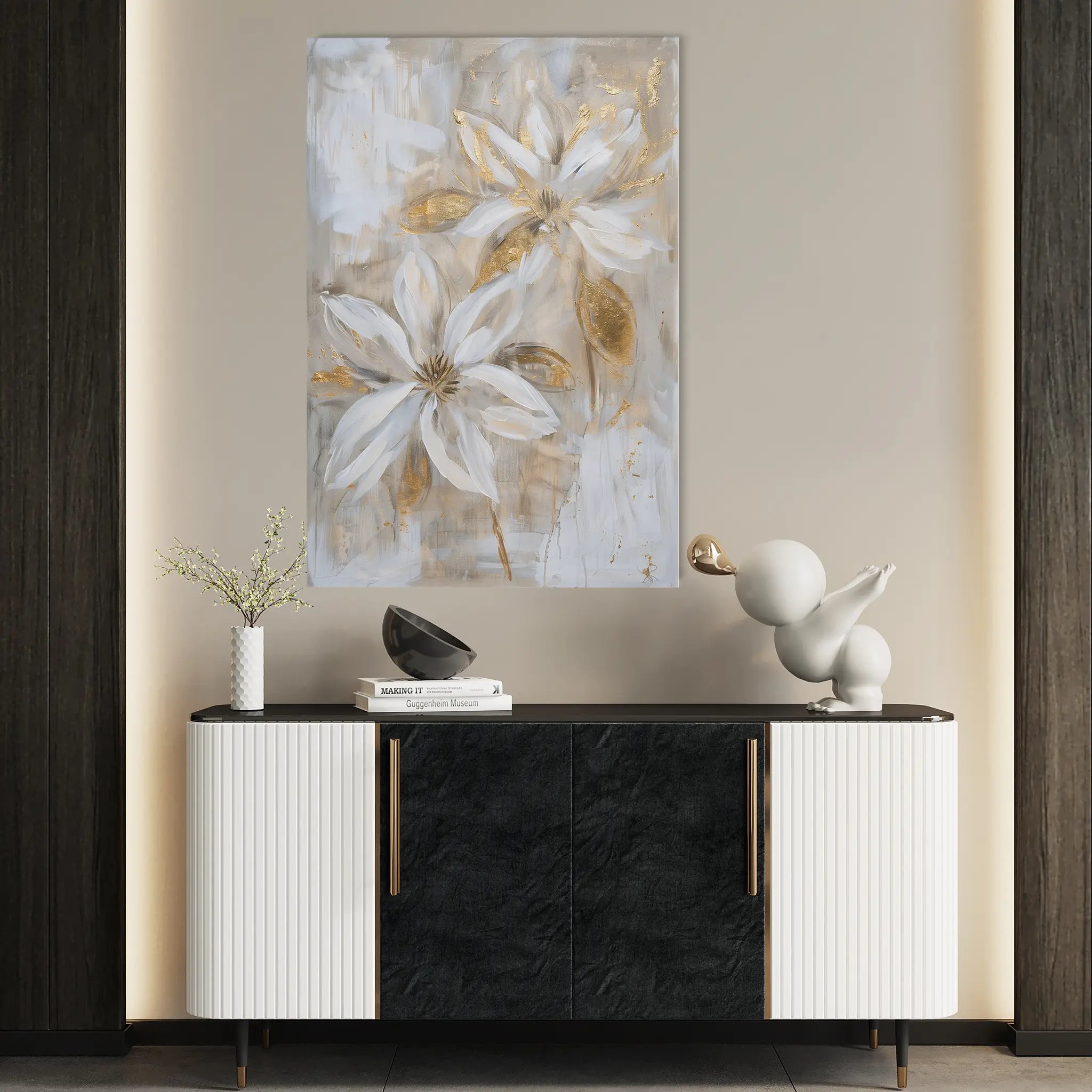 Floral Canvas Wall Art WAD181-F 90 x 60 cm / Stretched on hidden frame