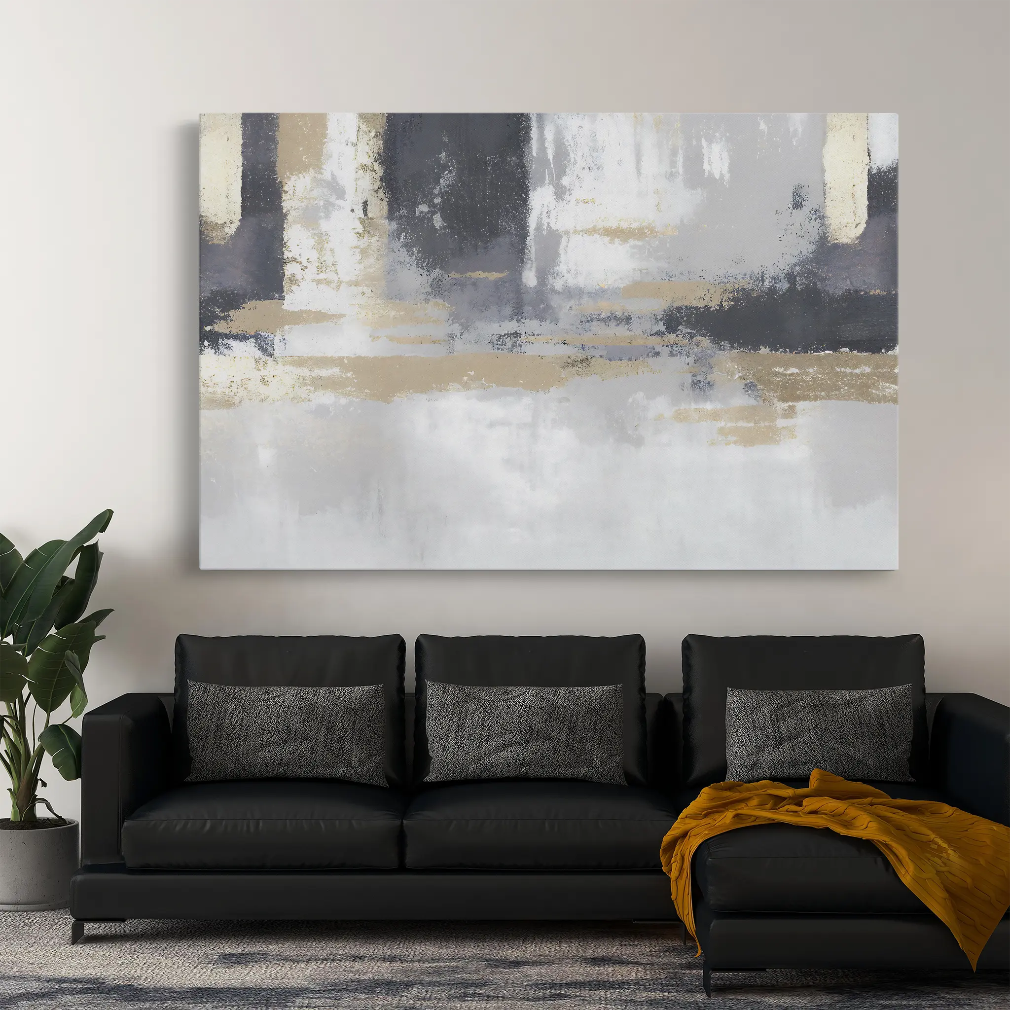 Abstract Canvas Wall Art WAD182-A 90 x 60 cm / Stretched on hidden frame