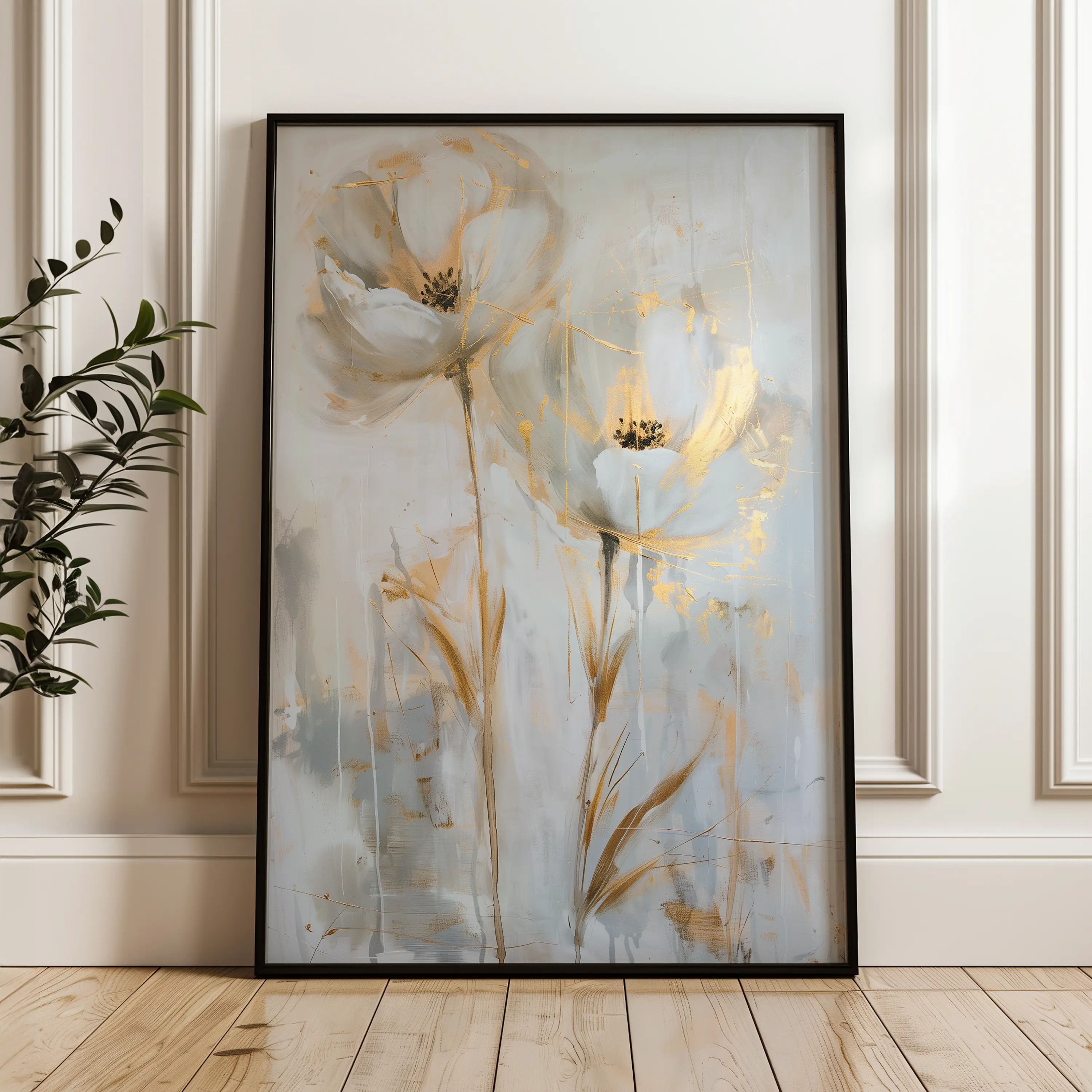 Floral Canvas Wall Art WAD182-F 90 x 60 cm / Stretched on hidden frame