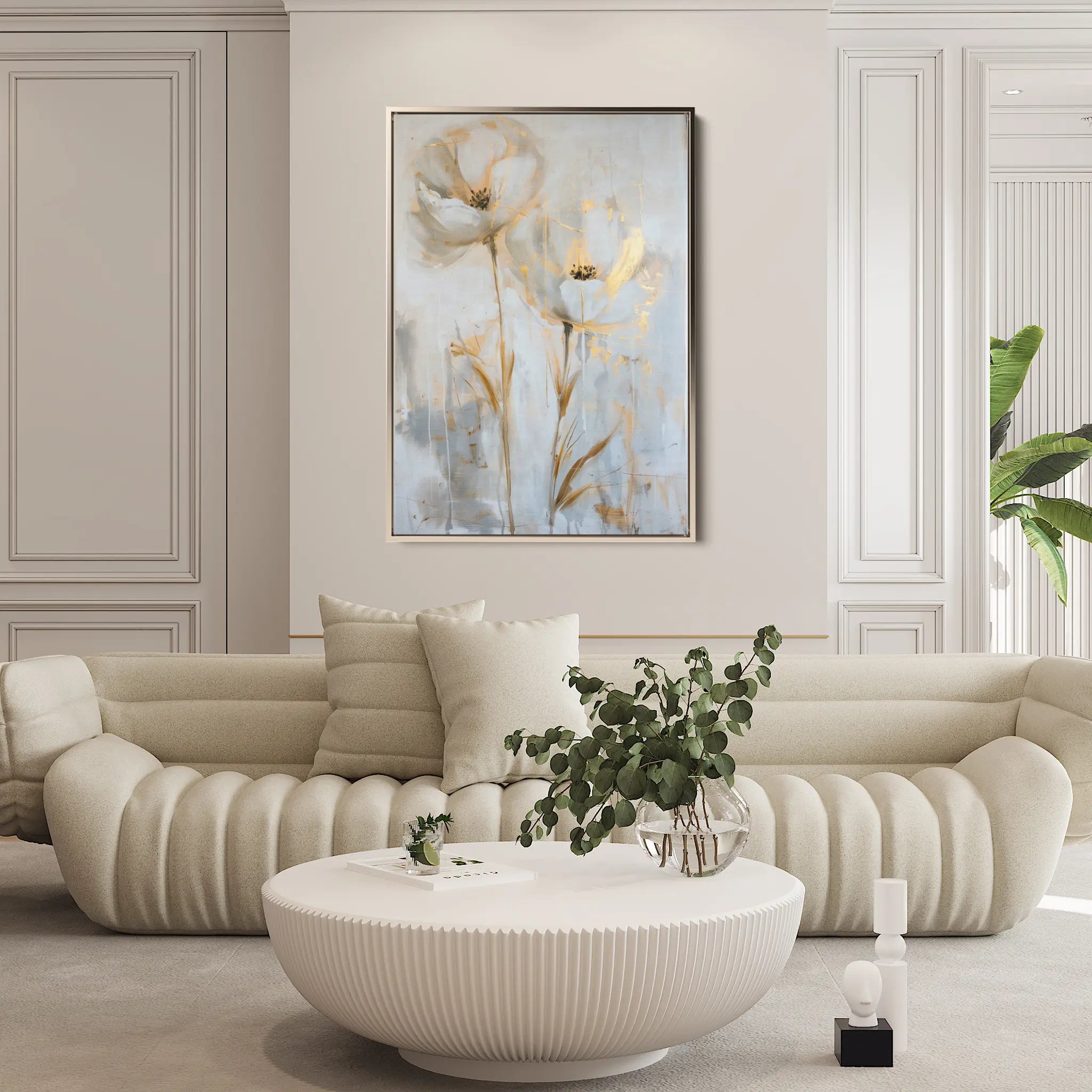 Floral Canvas Wall Art WAD182-F 90 x 60 cm / Stretched on hidden frame