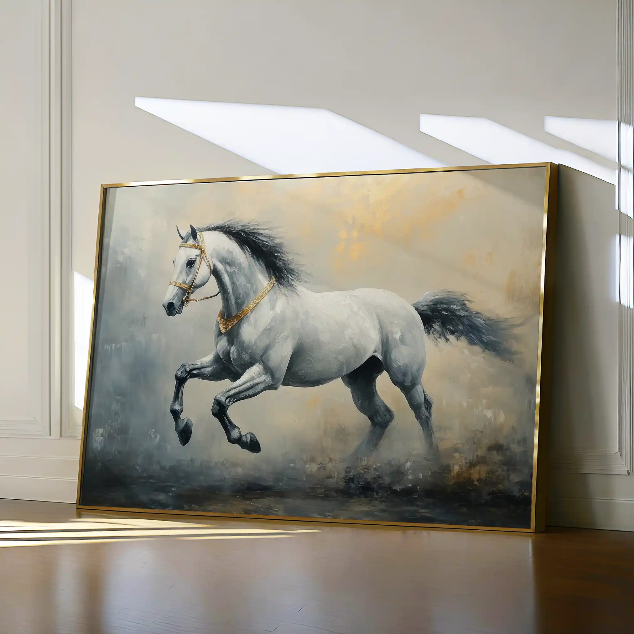 Horses 182 Canvas Art 90 x 60 cm / Stretched on hidden frame
