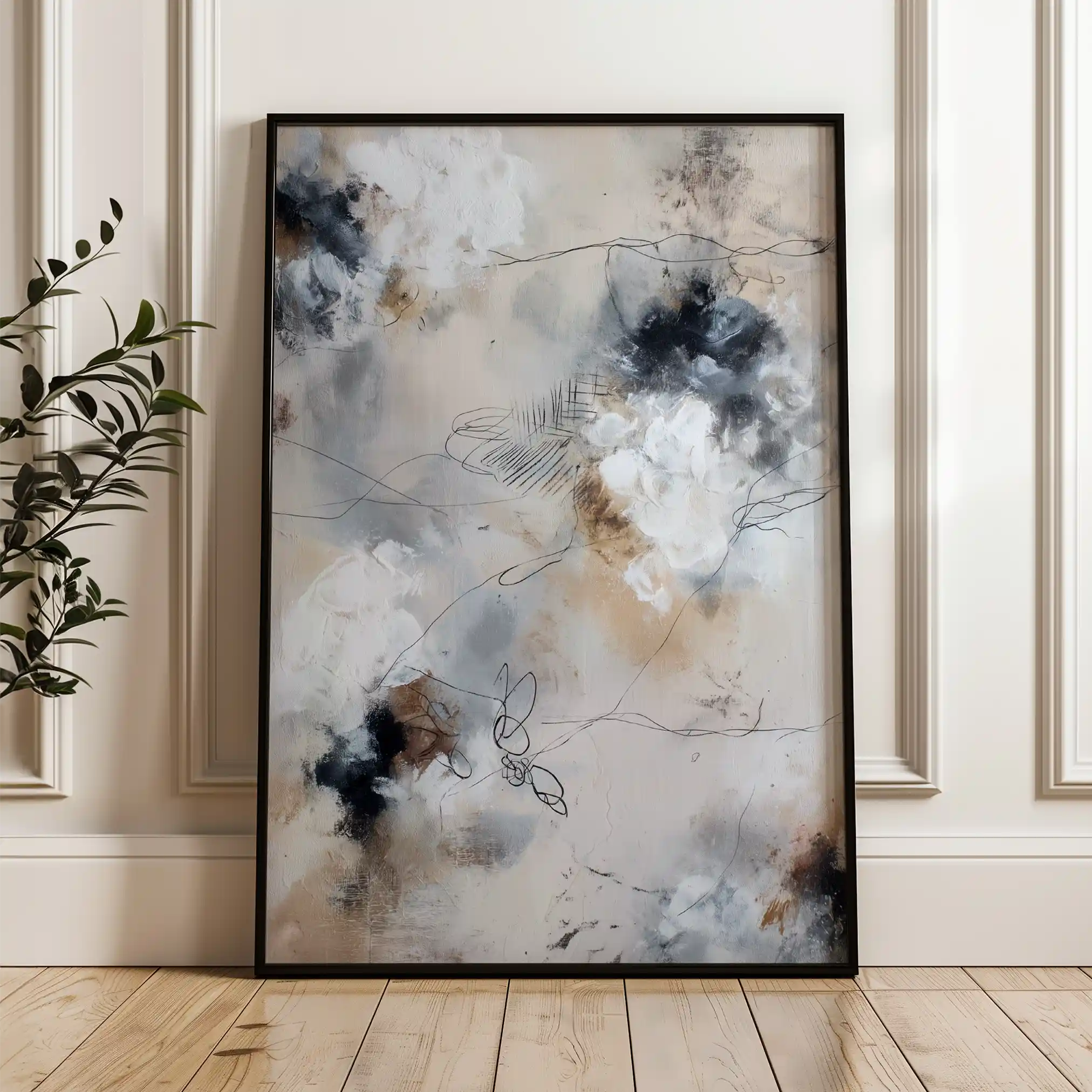 Abstract 1828 Canvas Art 60 x 40 cm / Stretched on hidden frame