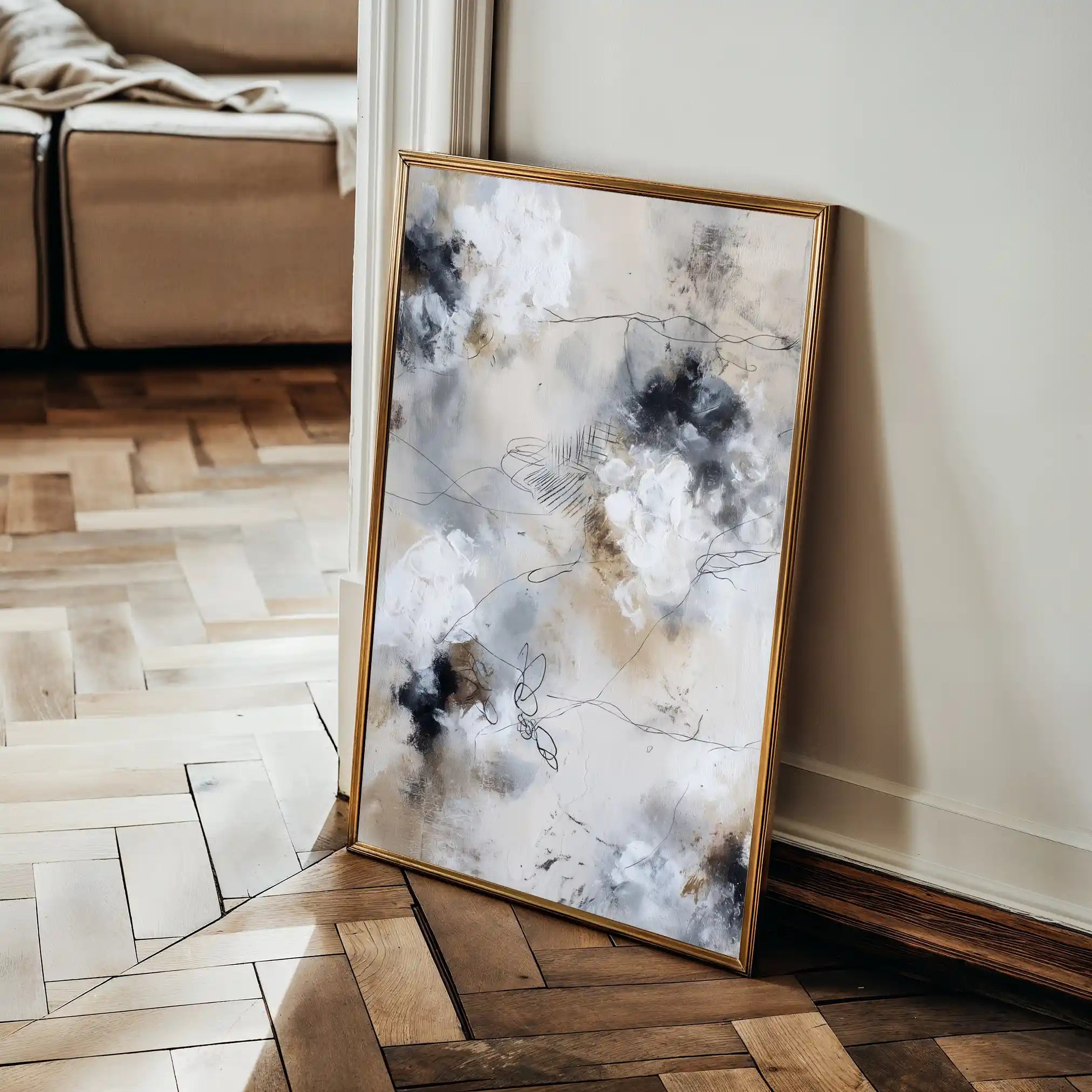 Abstract 1828 Canvas Art 60 x 40 cm / Stretched on hidden frame