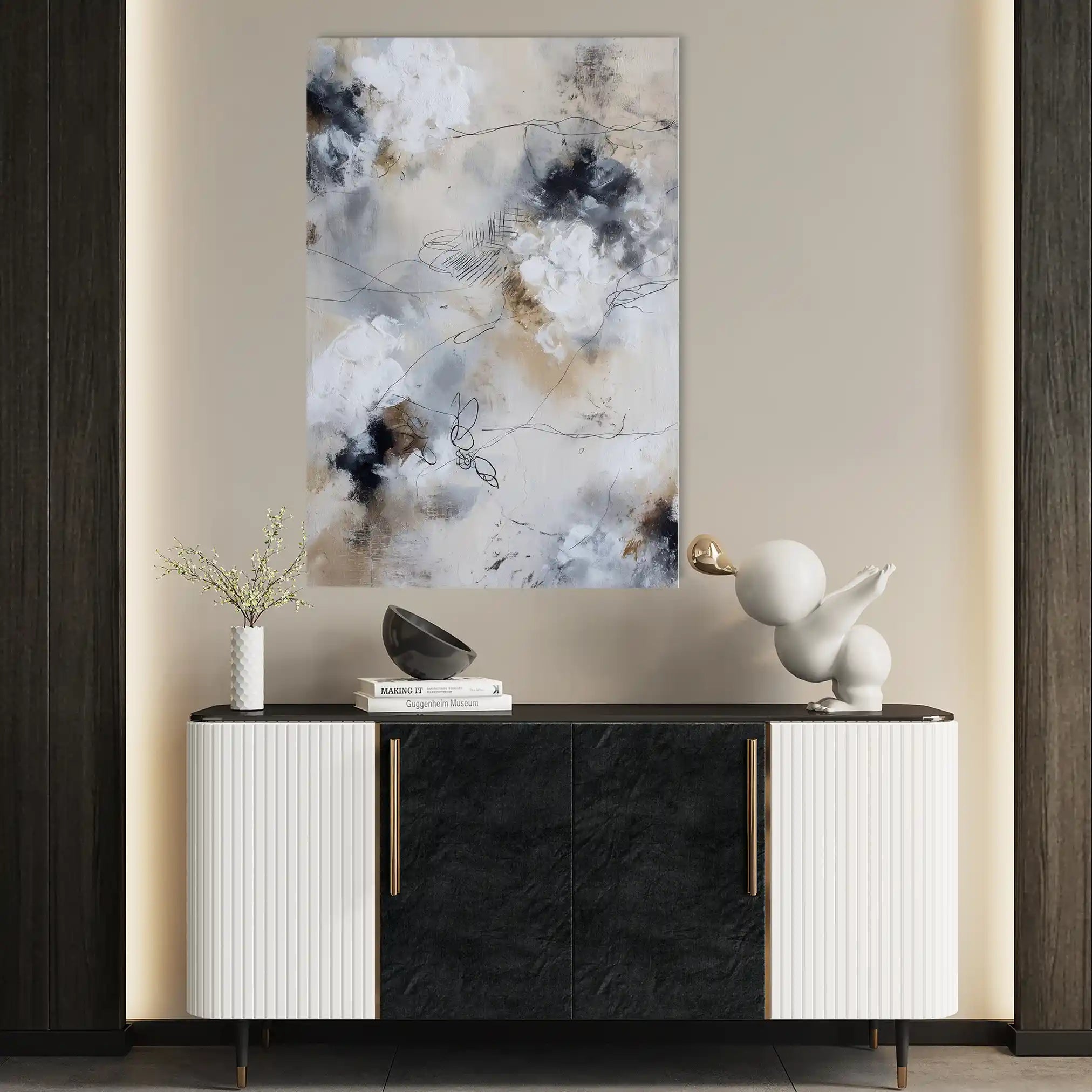 Abstract 1828 Canvas Art 60 x 40 cm / Stretched on hidden frame
