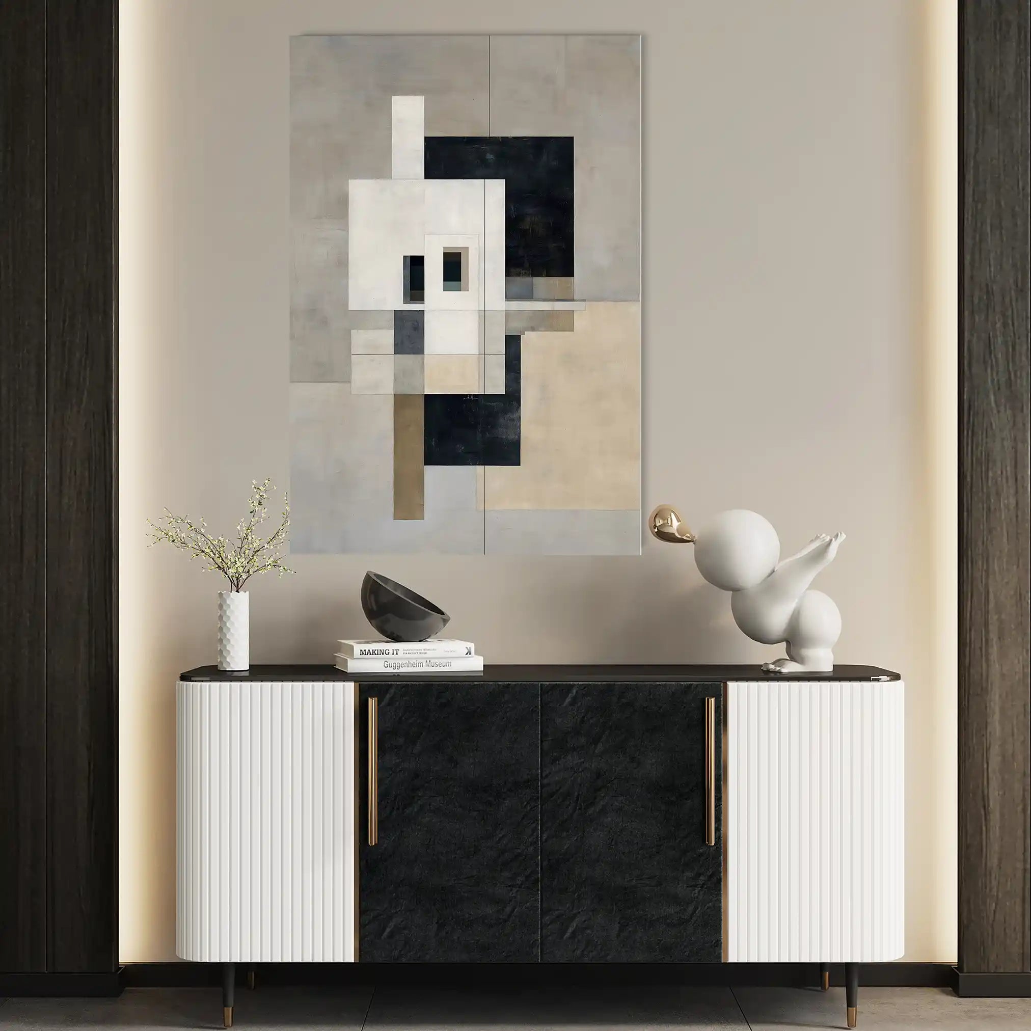 Abstract 1834 Canvas Art 60 x 40 cm / Stretched on hidden frame