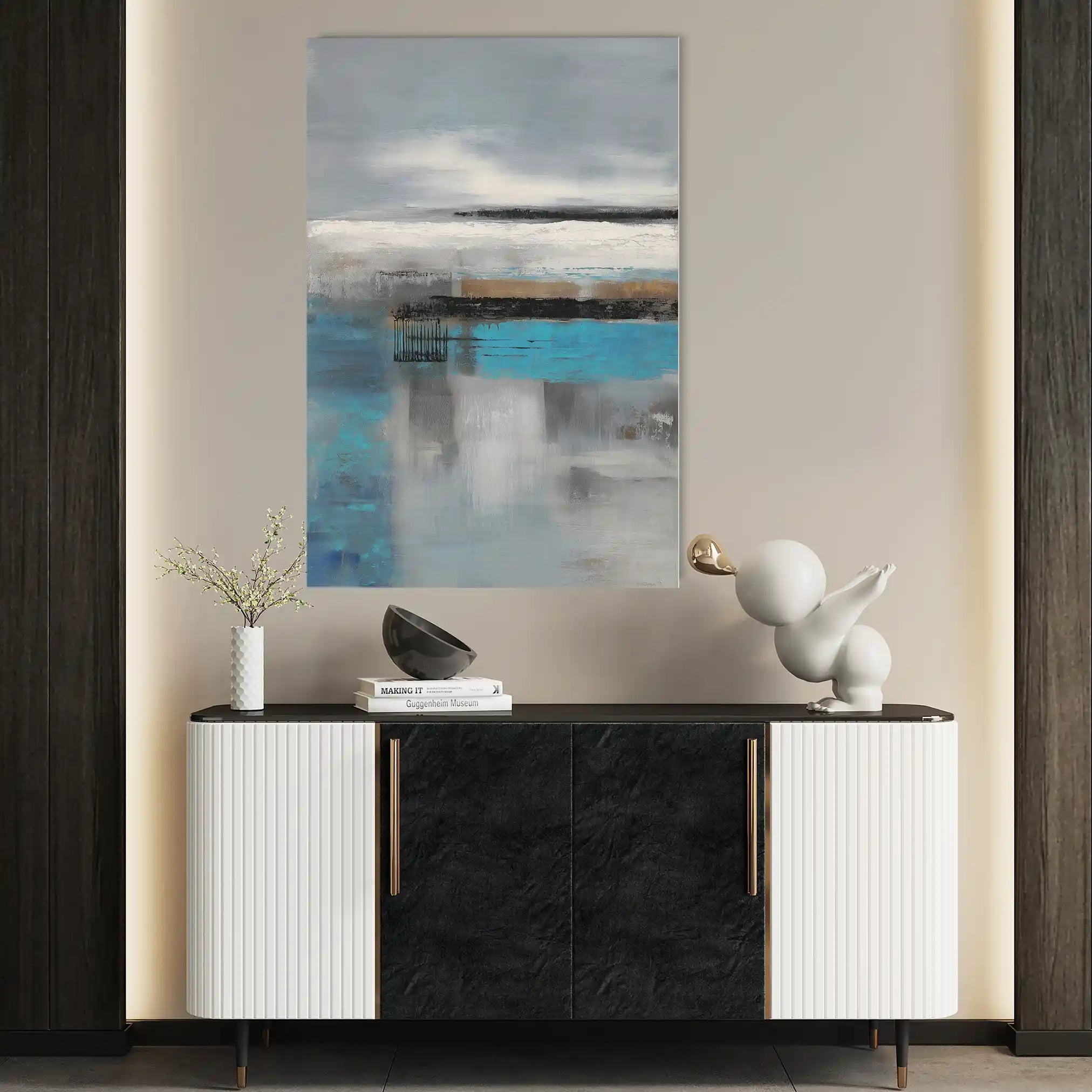 Abstract 1837 Canvas Art 60 x 40 cm / Stretched on hidden frame