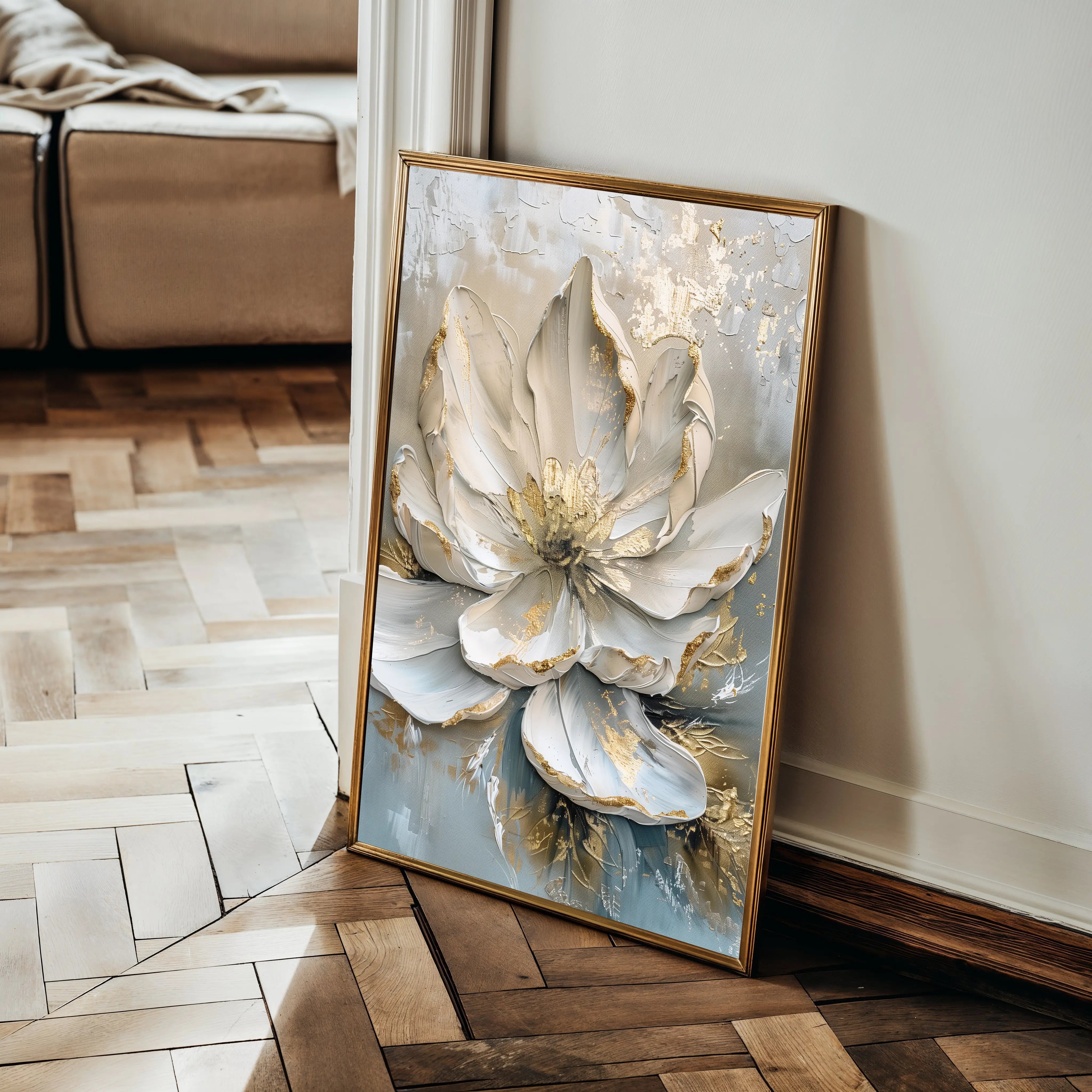 Floral Canvas Wall Art WAD184-F 90 x 60 cm / Stretched on hidden frame