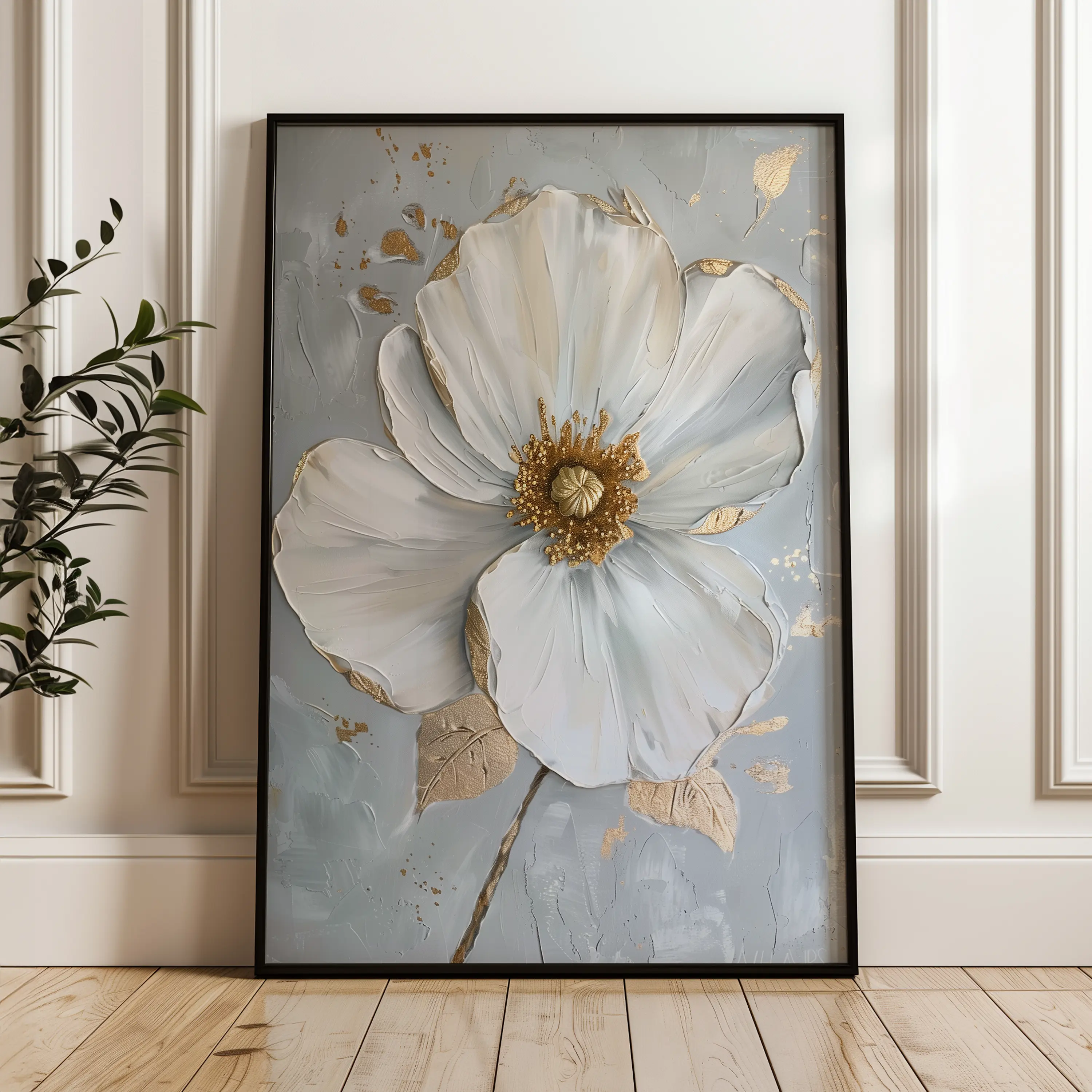 Floral Canvas Wall Art WAD185-F 90 x 60 cm / Stretched on hidden frame