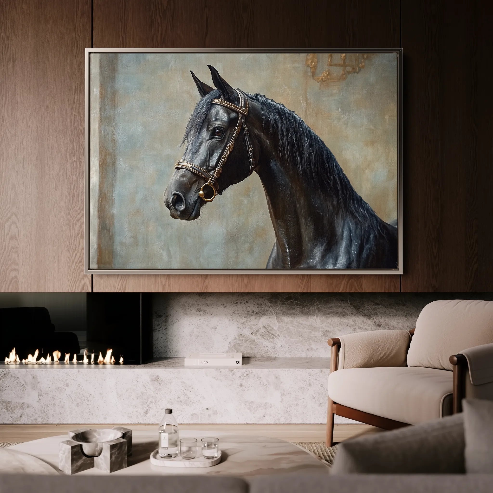 Horses Canvas Wall Art WAD185-H 90 x 60 cm / Stretched on hidden frame