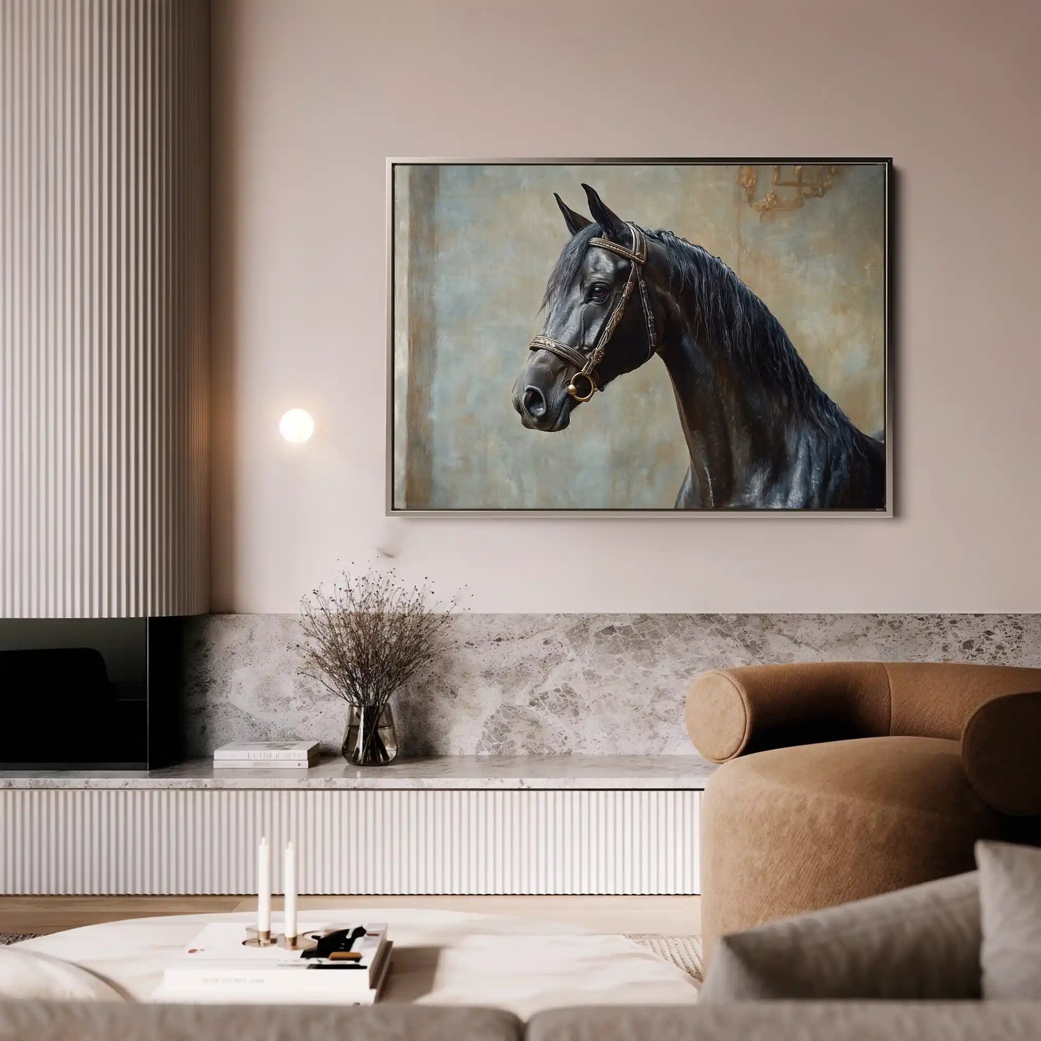Horses 185 Canvas Art 90 x 60 cm / Stretched on hidden frame