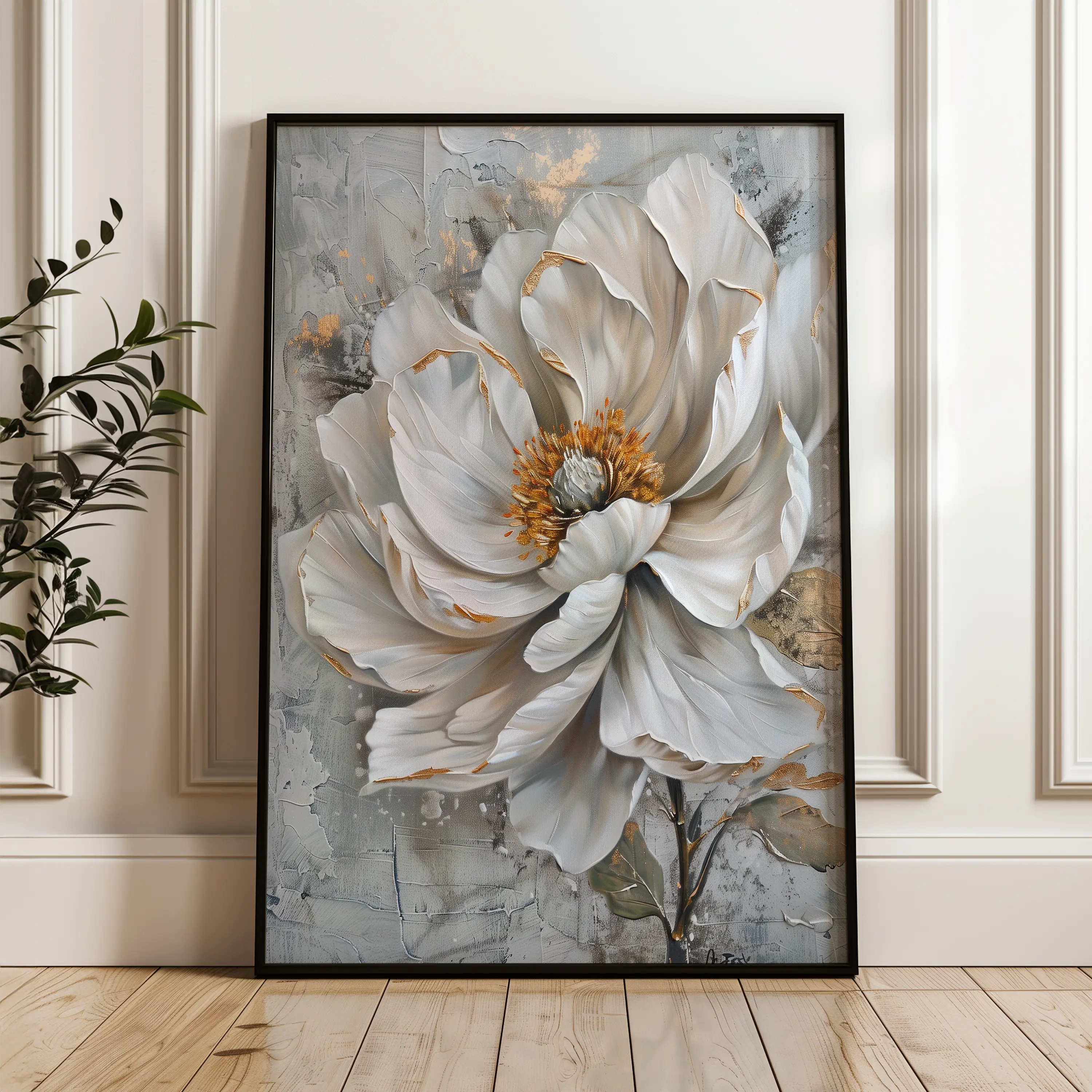 Floral Canvas Wall Art WAD186-F 90 x 60 cm / Stretched on hidden frame