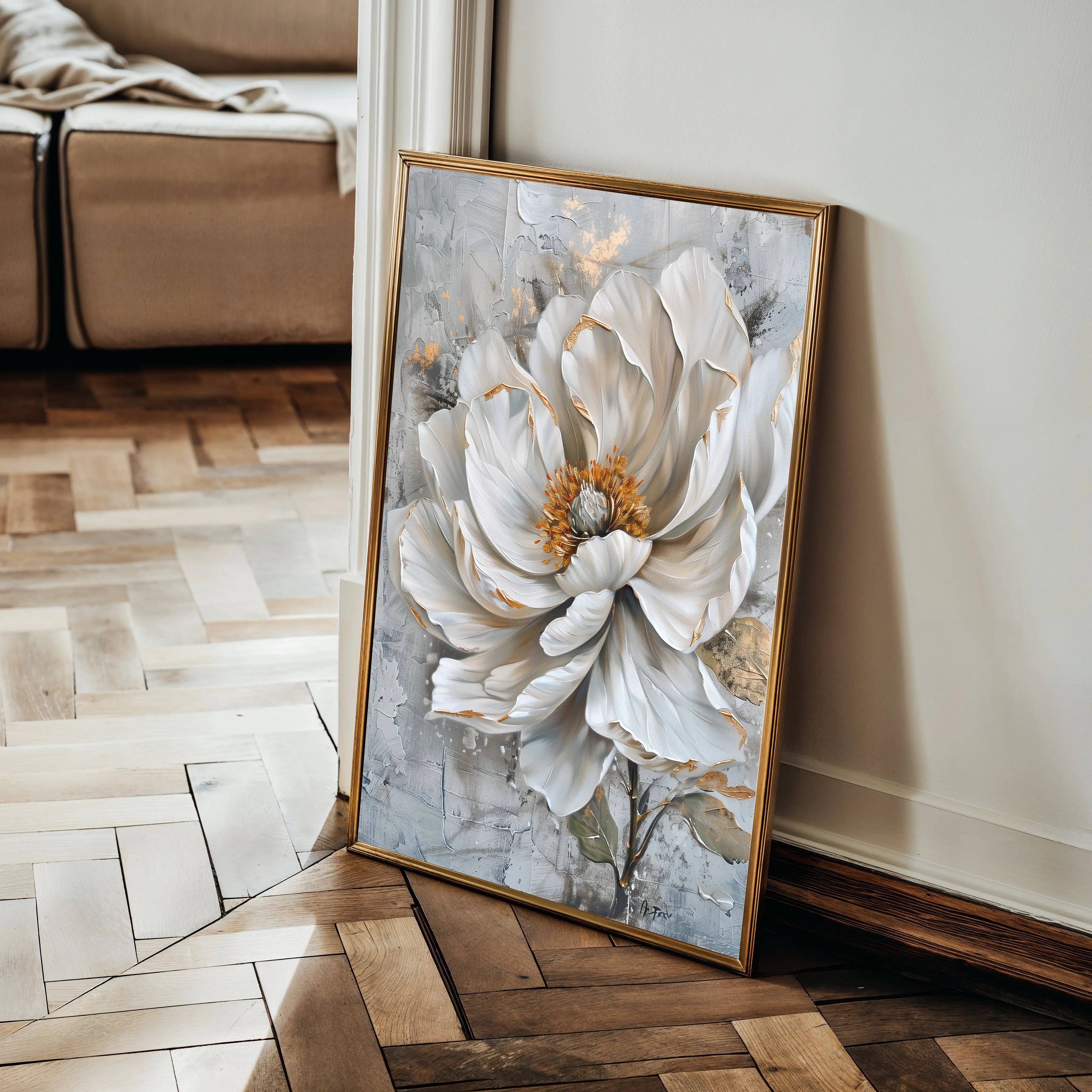 Floral Canvas Wall Art WAD186-F 90 x 60 cm / Stretched on hidden frame