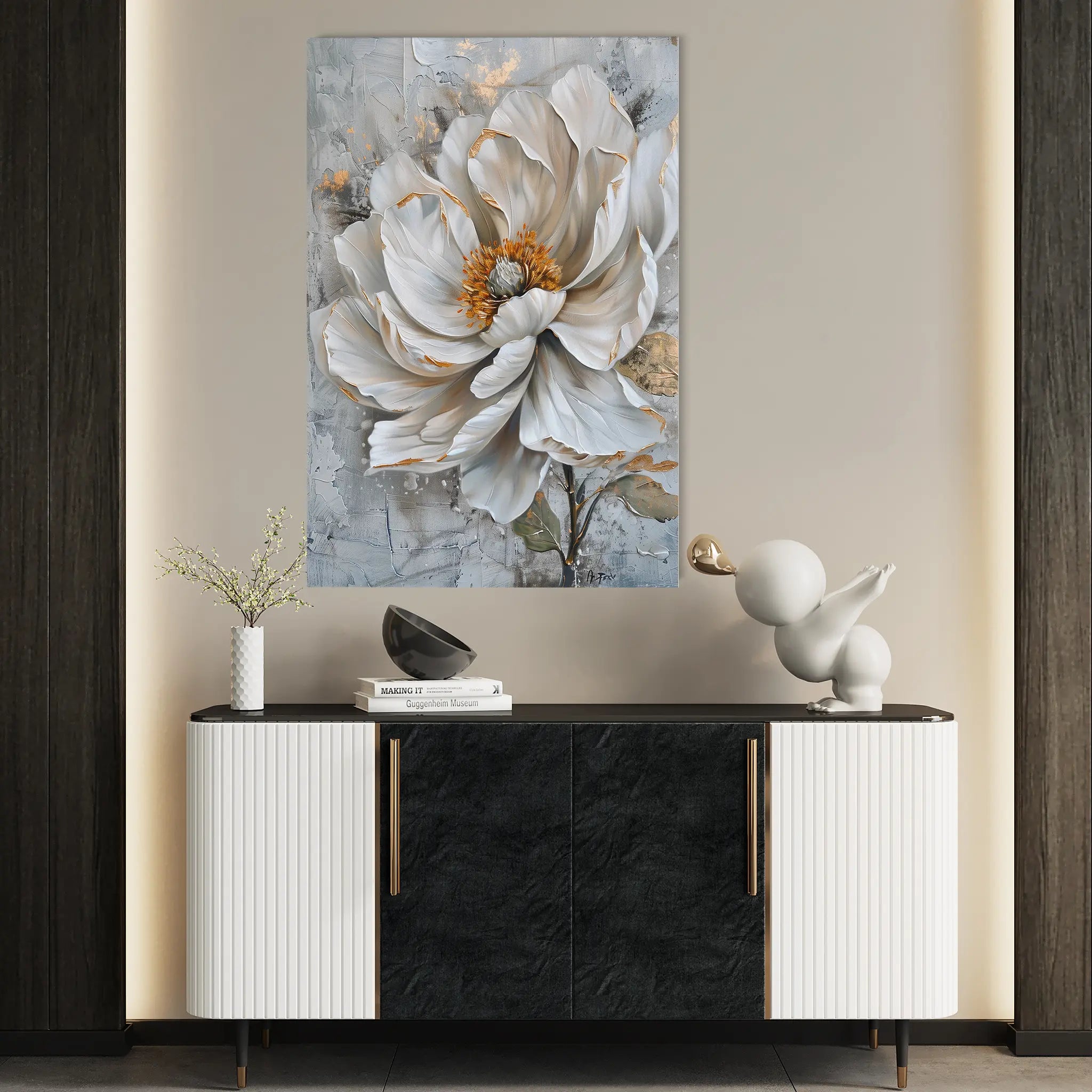 Floral Canvas Wall Art WAD186-F 90 x 60 cm / Stretched on hidden frame