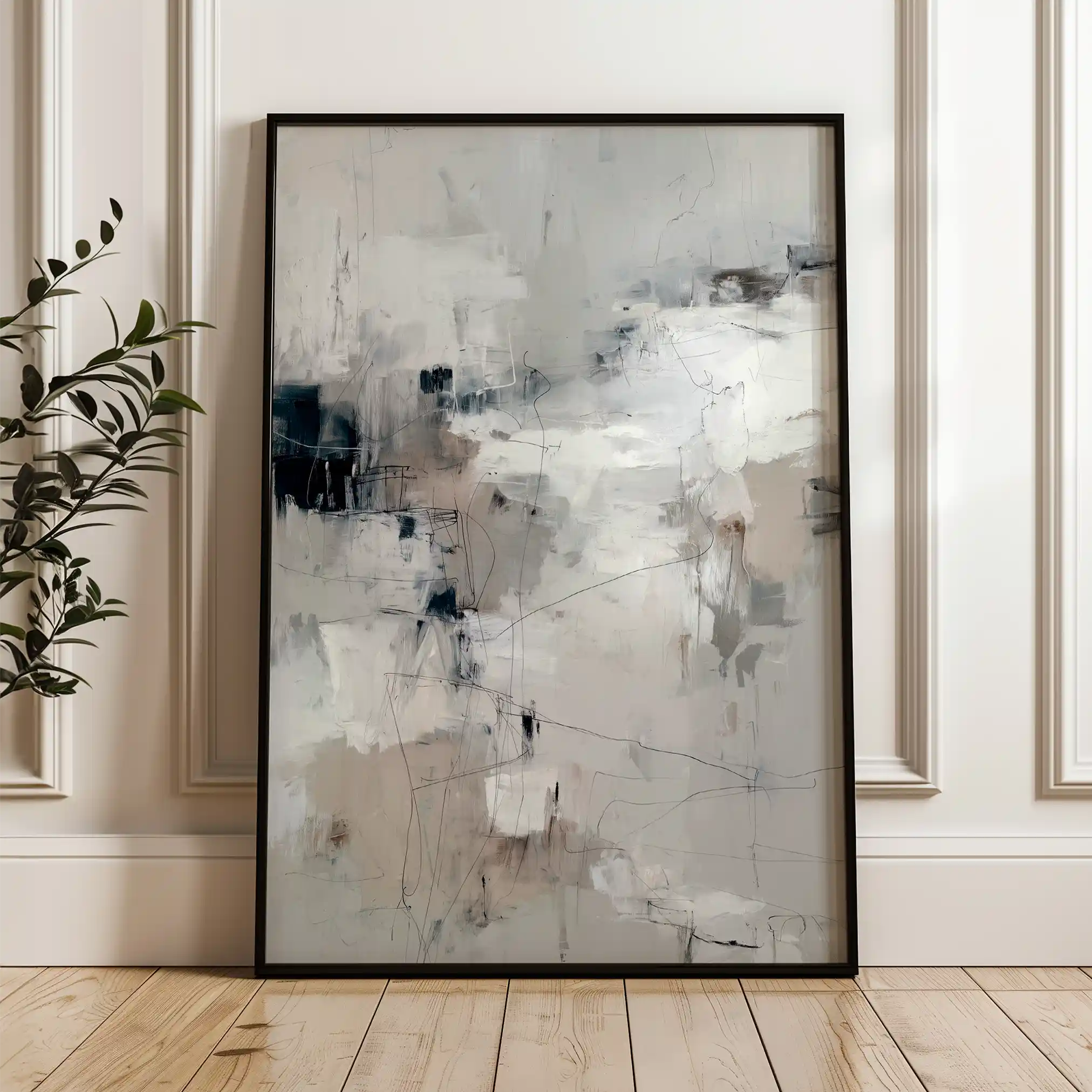 Abstract 1860 Canvas Art 60 x 40 cm / Stretched on hidden frame