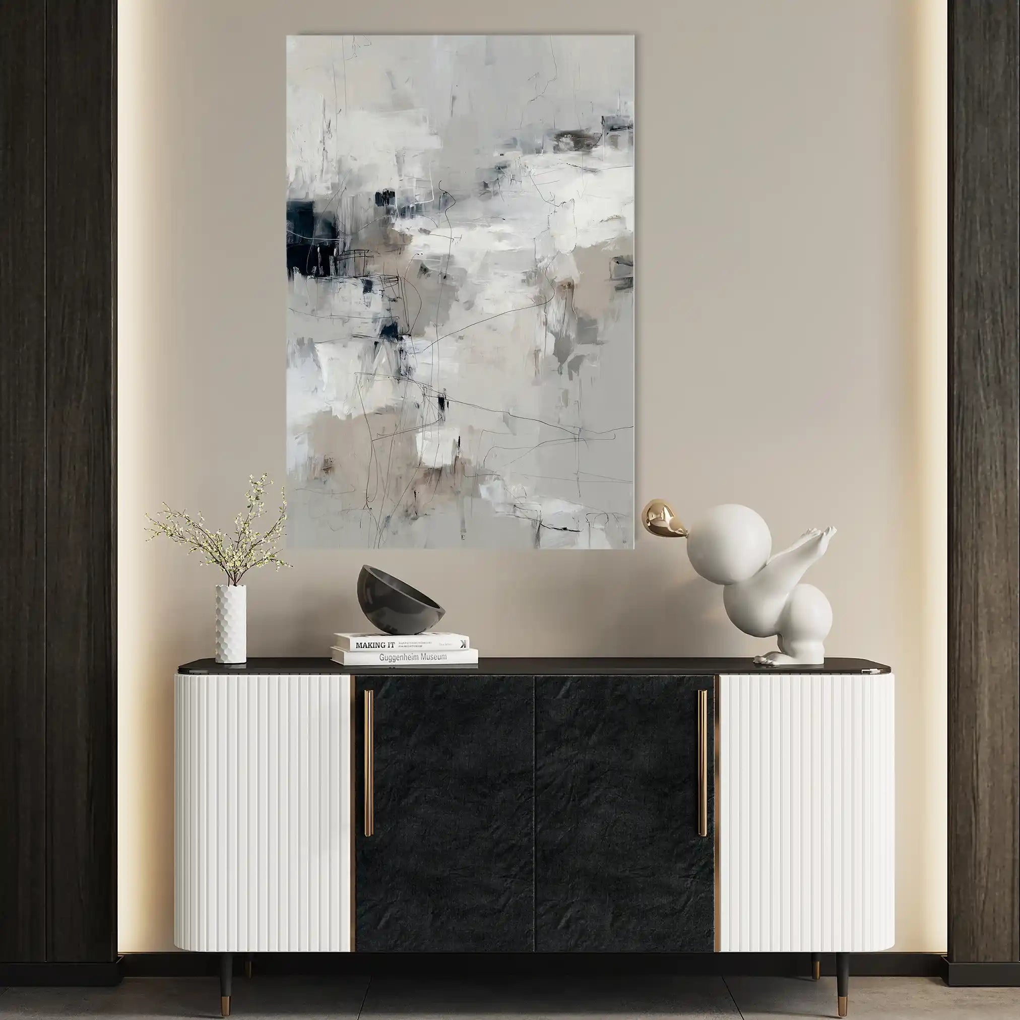 Abstract 1860 Canvas Art 60 x 40 cm / Stretched on hidden frame