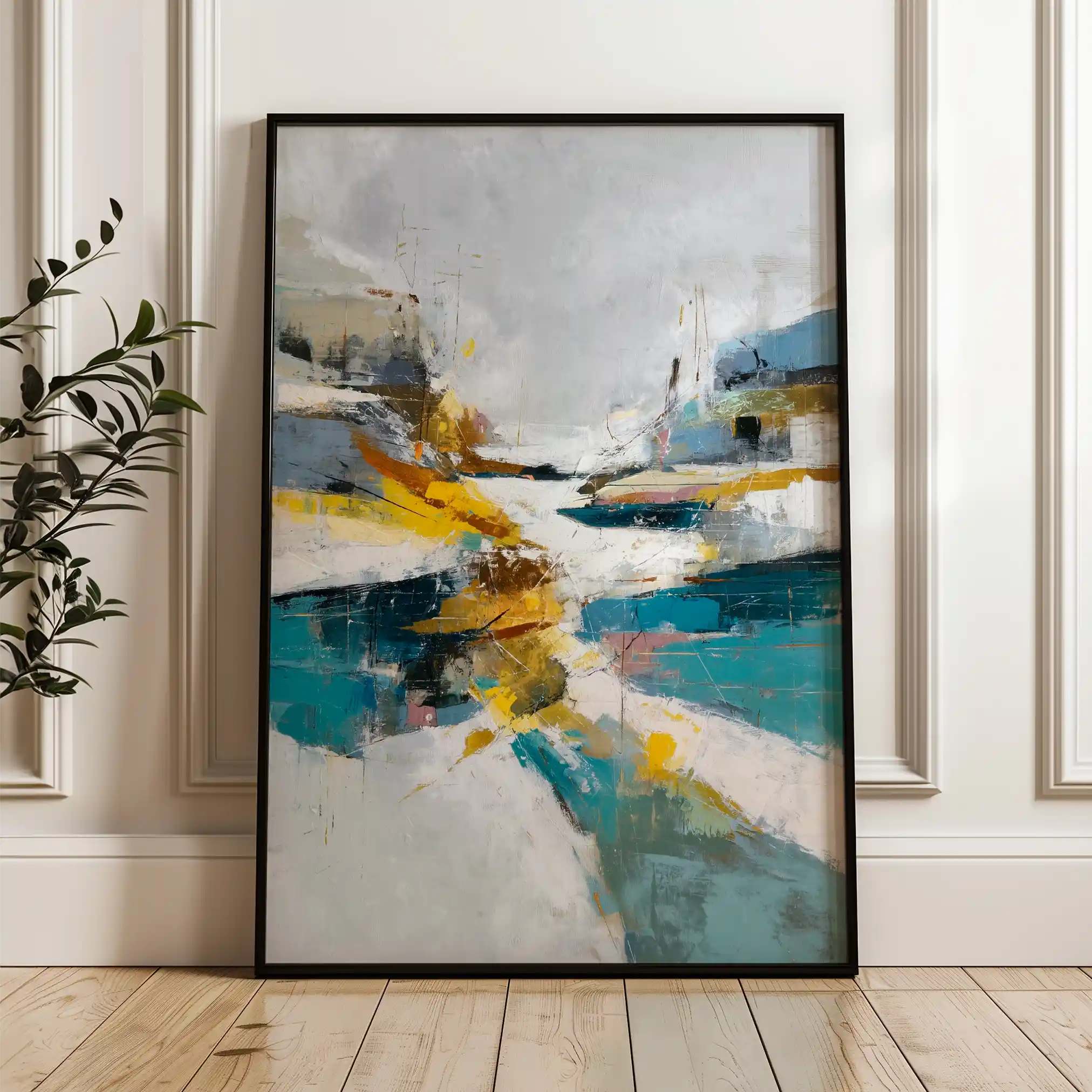 Abstract 1865 Canvas Art 60 x 40 cm / Stretched on hidden frame