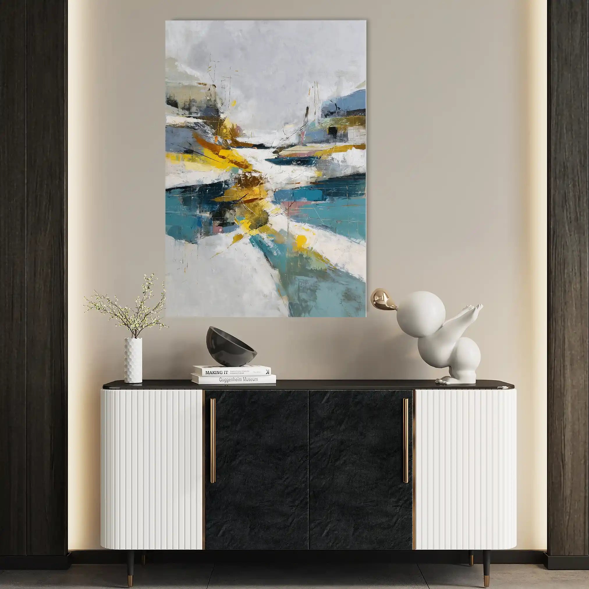 Abstract 1865 Canvas Art 60 x 40 cm / Stretched on hidden frame