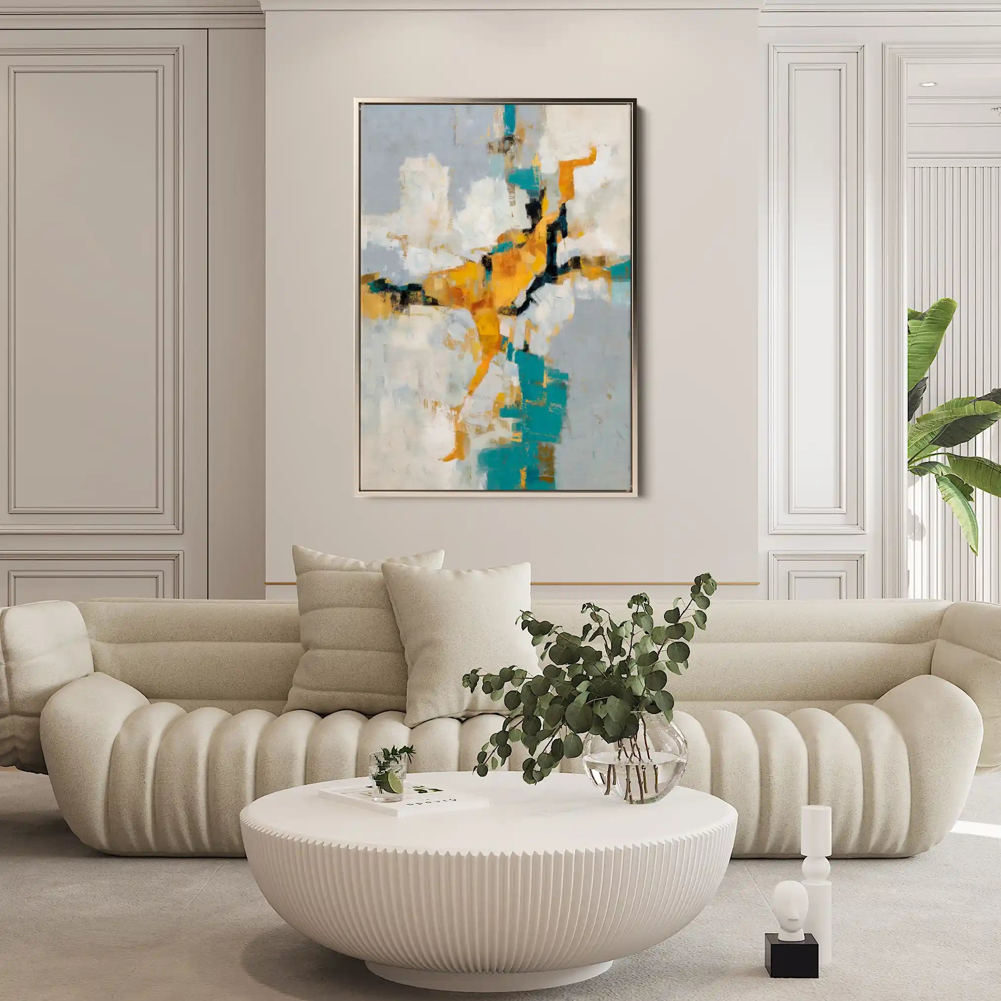Abstract 1866 Canvas Art 60 x 40 cm / Stretched on hidden frame