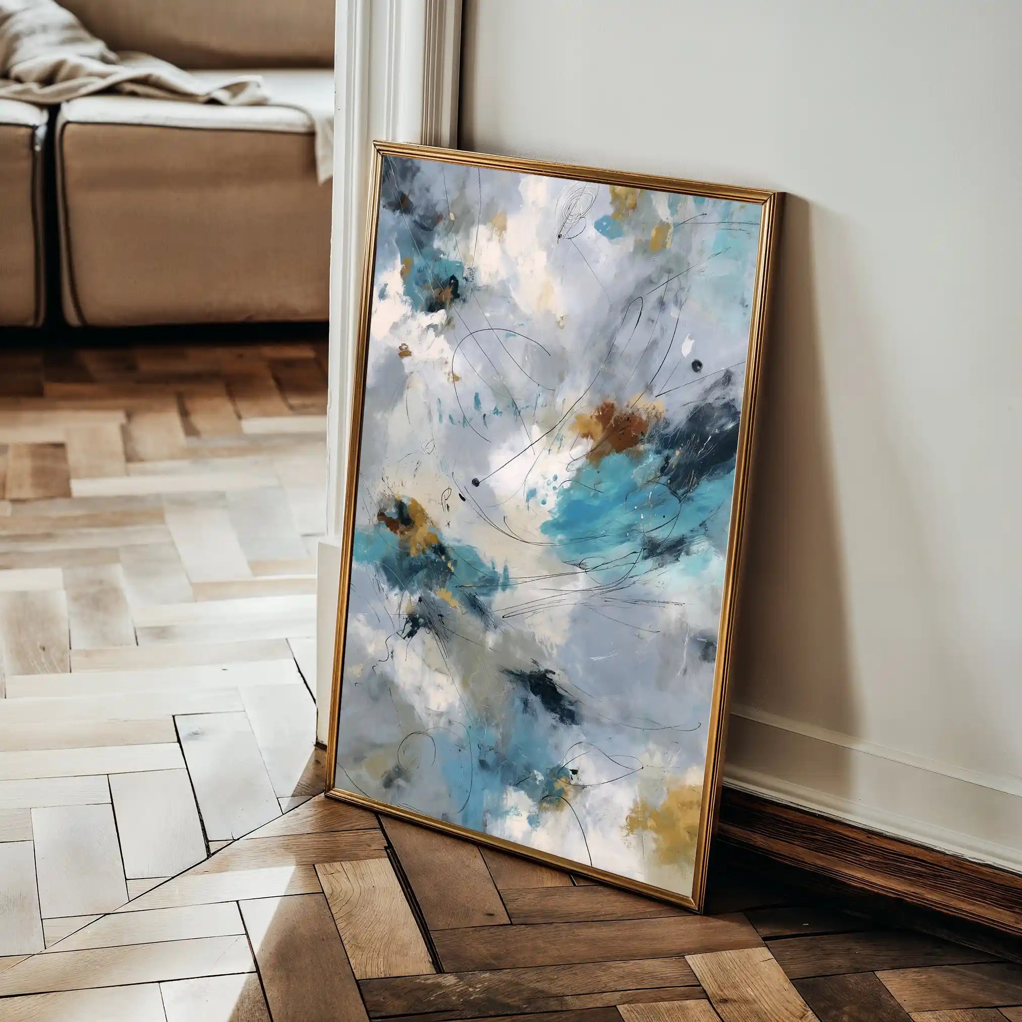 Abstract 1869 Canvas Art 60 x 40 cm / Stretched on hidden frame