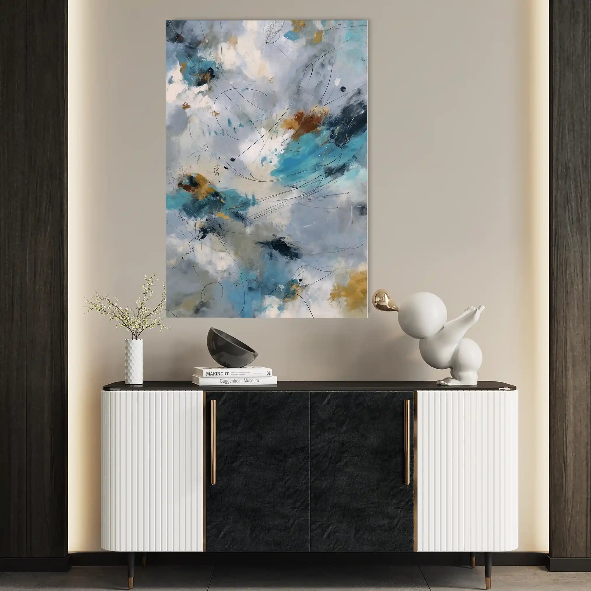 Abstract 1869 Canvas Art 60 x 40 cm / Stretched on hidden frame