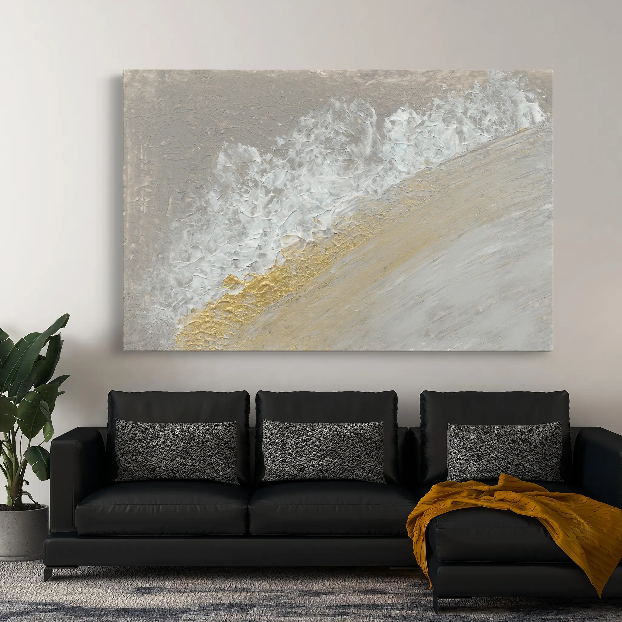 Abstract Canvas Wall Art WAD187-A 90 x 60 cm / Stretched on hidden frame