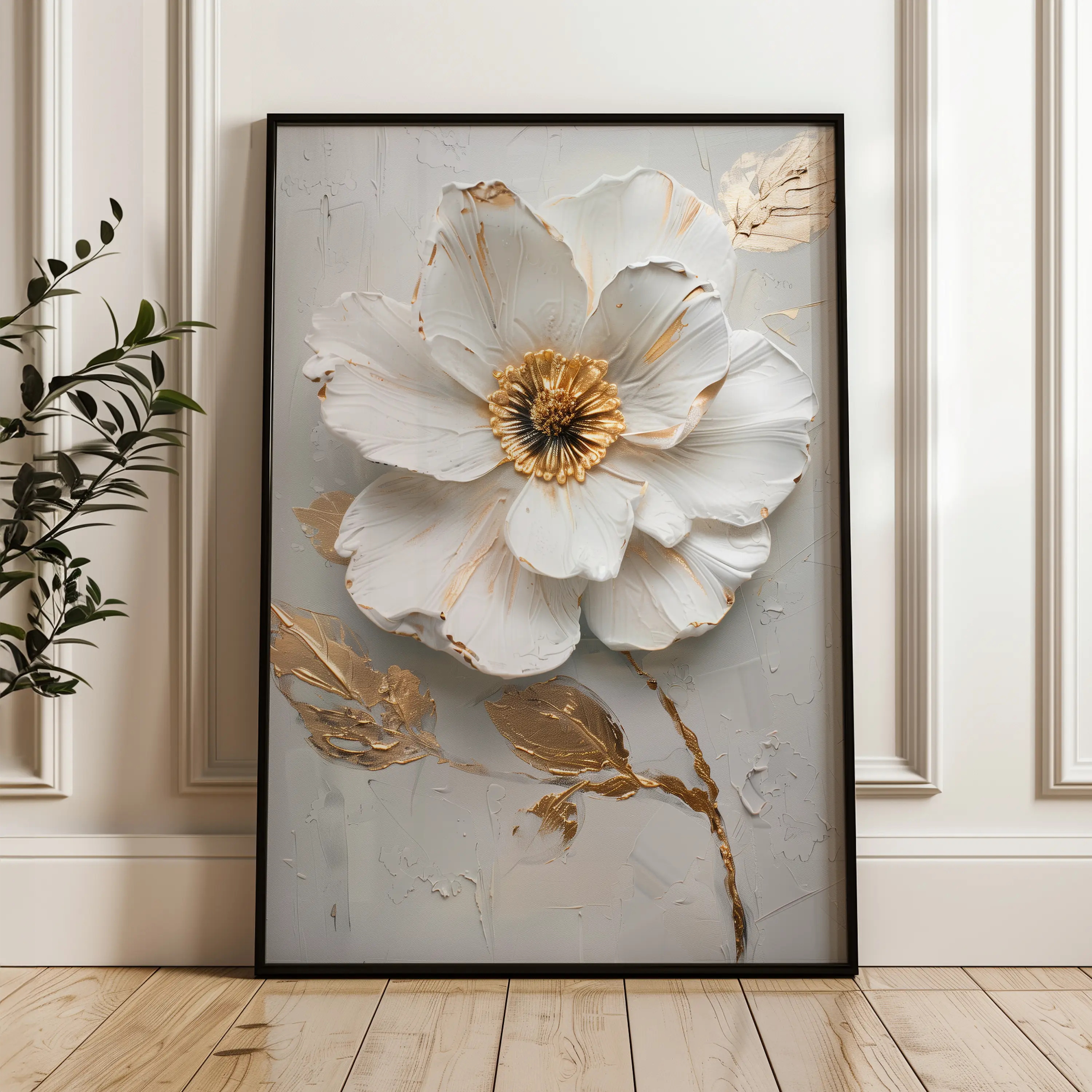 Floral Canvas Wall Art WAD187-F 90 x 60 cm / Stretched on hidden frame