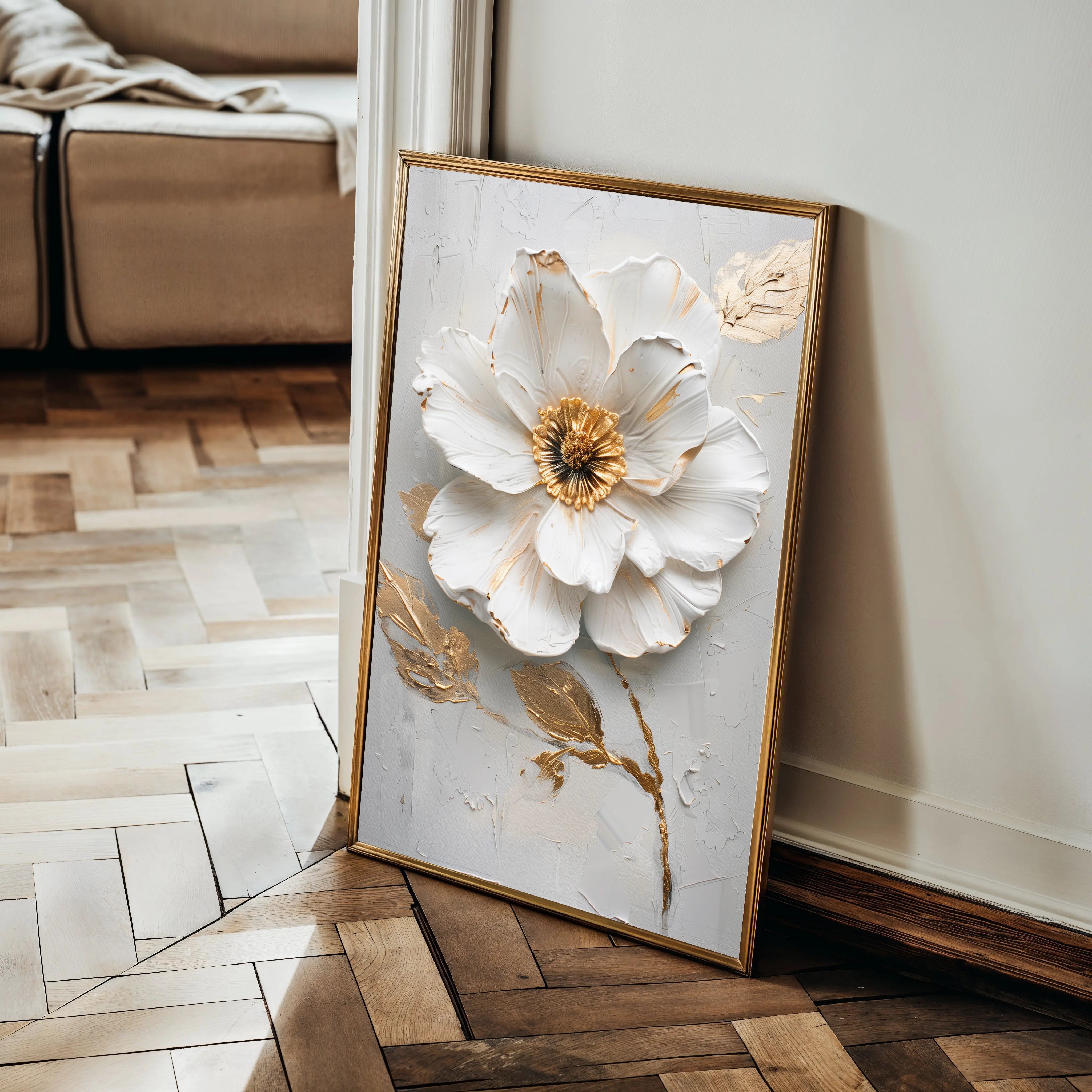 Floral Canvas Wall Art WAD187-F 90 x 60 cm / Stretched on hidden frame