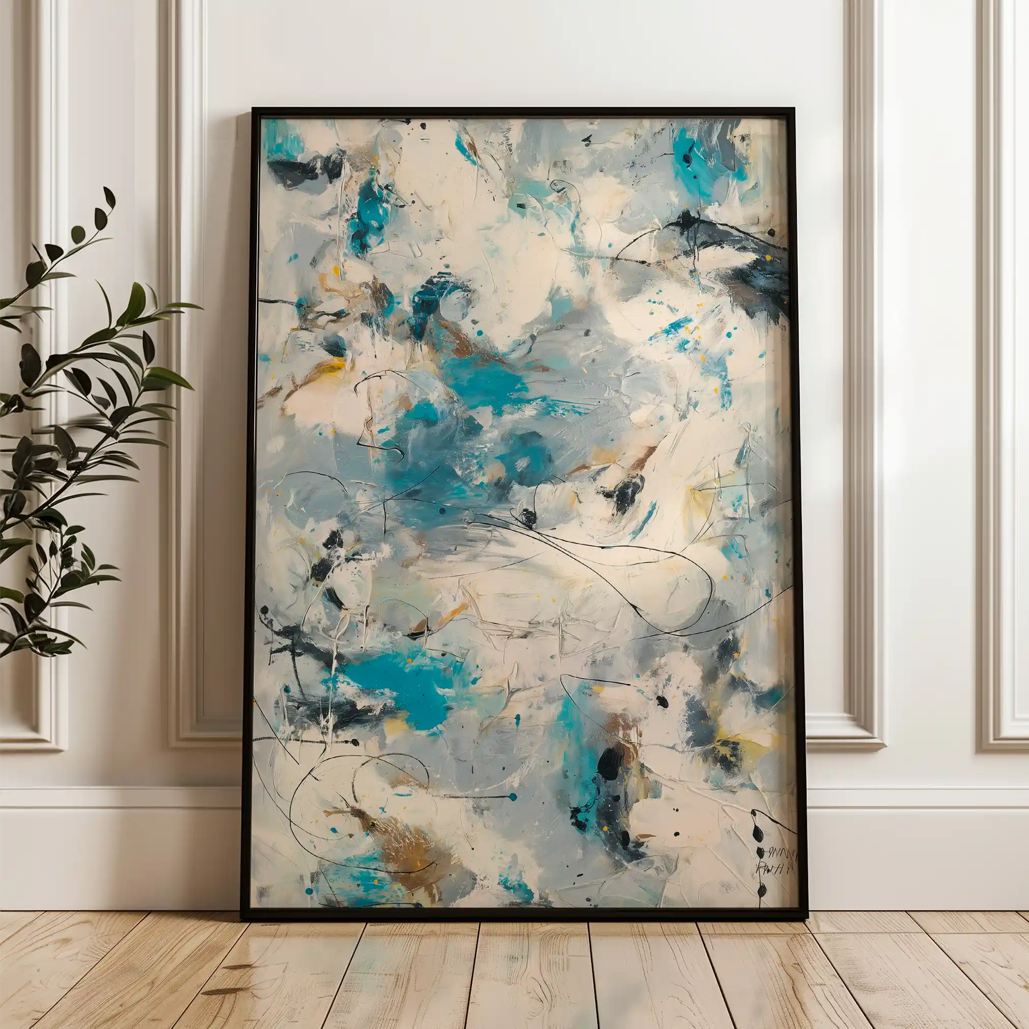 Abstract 1870 Canvas Art 60 x 40 cm / Stretched on hidden frame