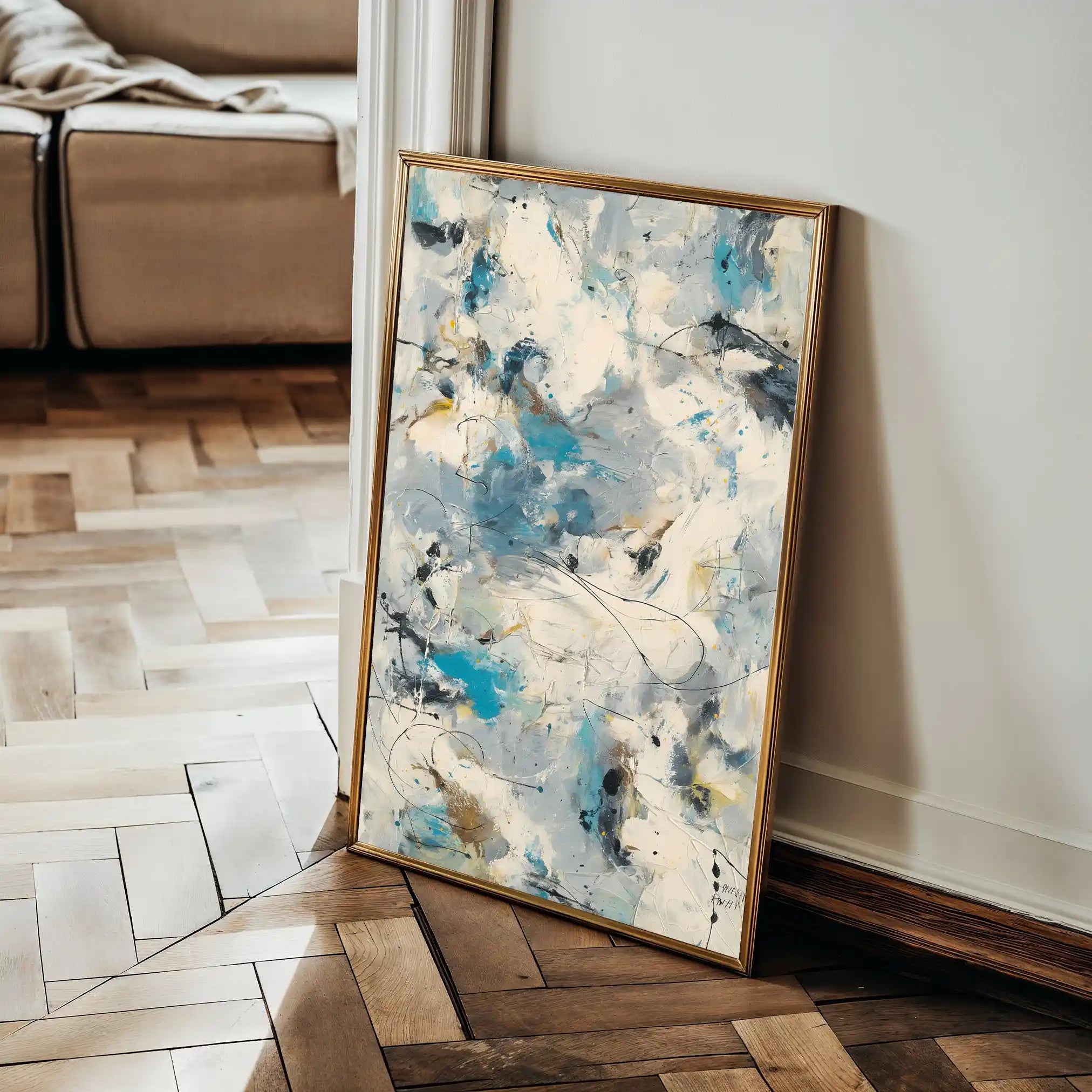 Abstract 1870 Canvas Art 60 x 40 cm / Stretched on hidden frame