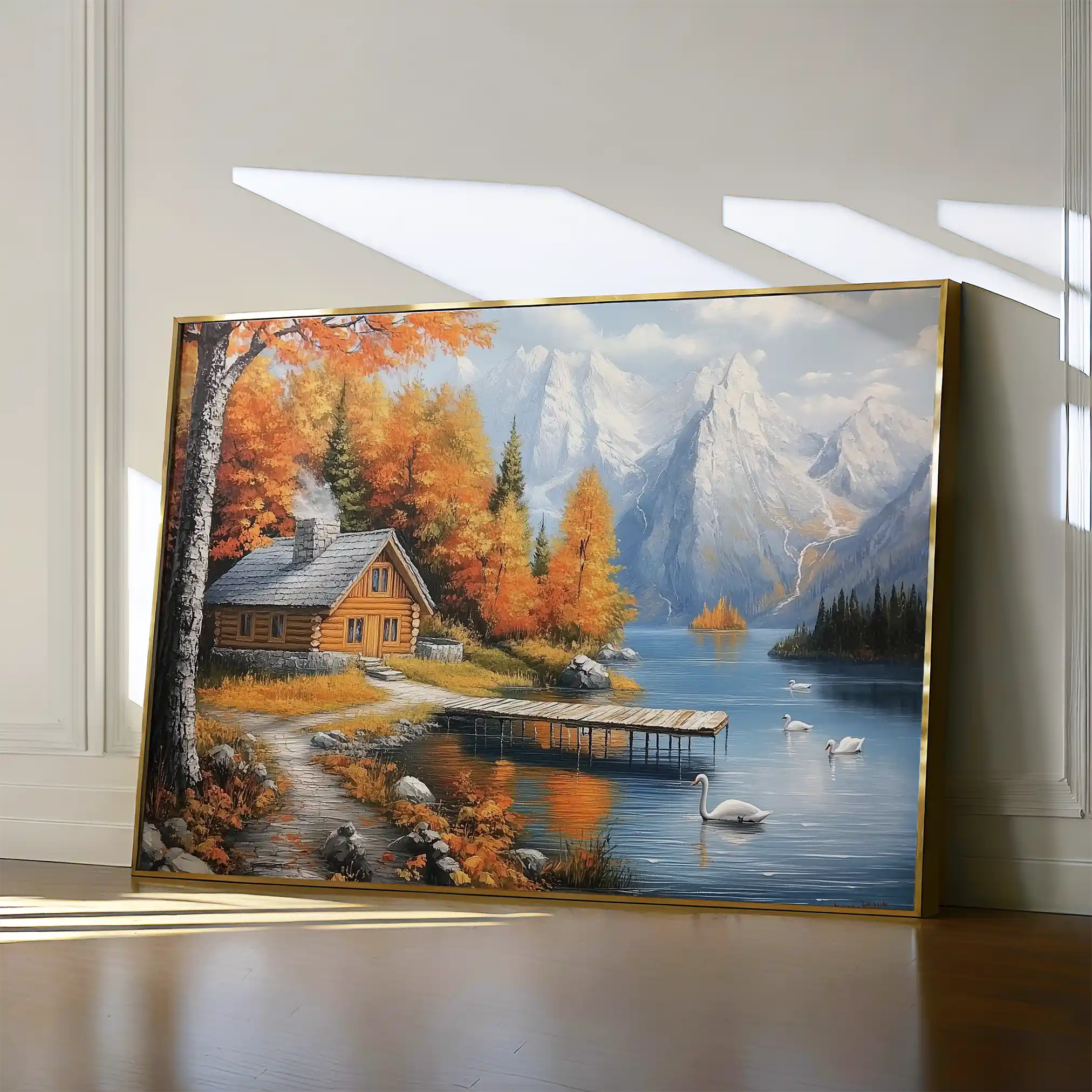Landscape 189 Canvas Art 90 x 60 cm / Stretched on hidden frame