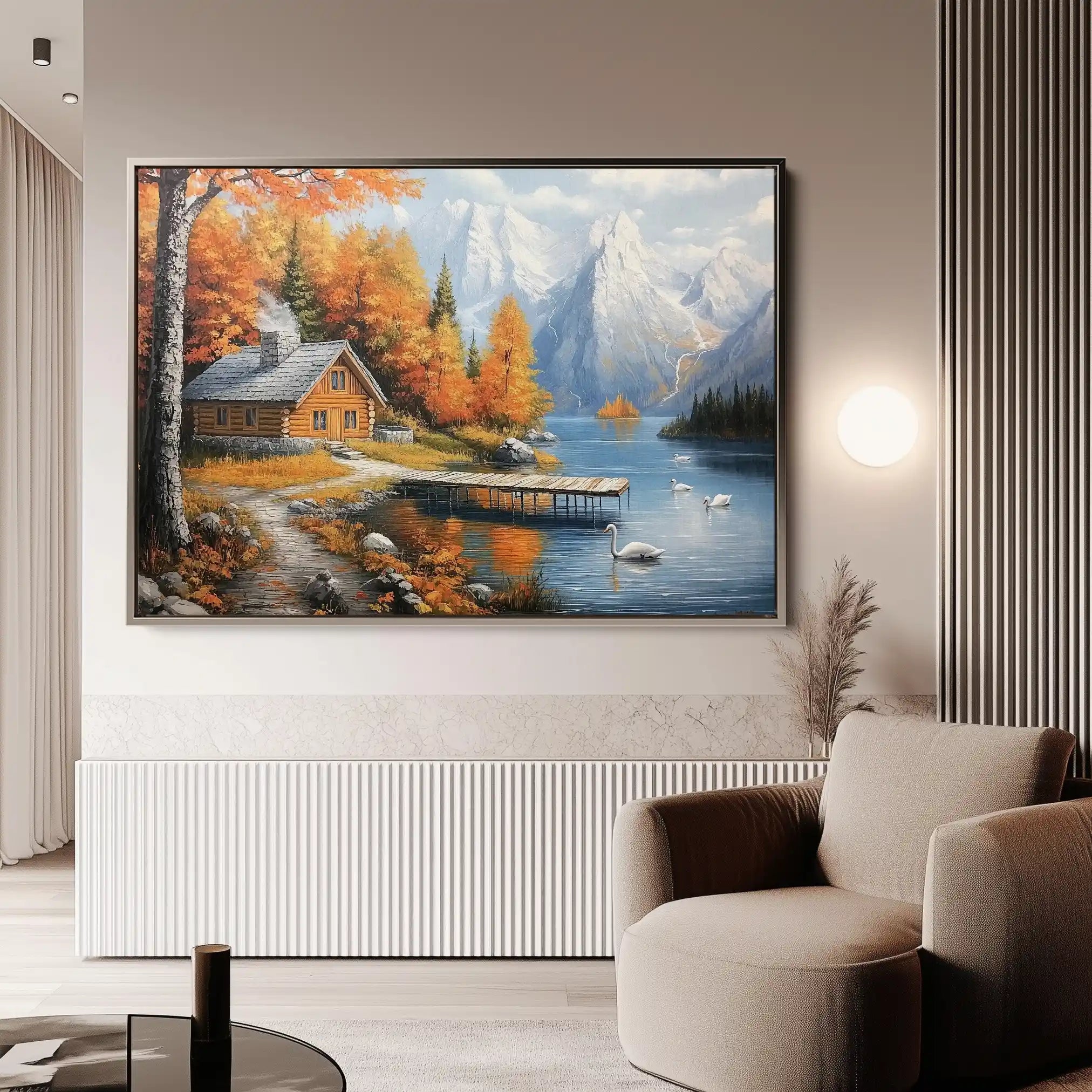 Landscape 189 Canvas Art 90 x 60 cm / Stretched on hidden frame