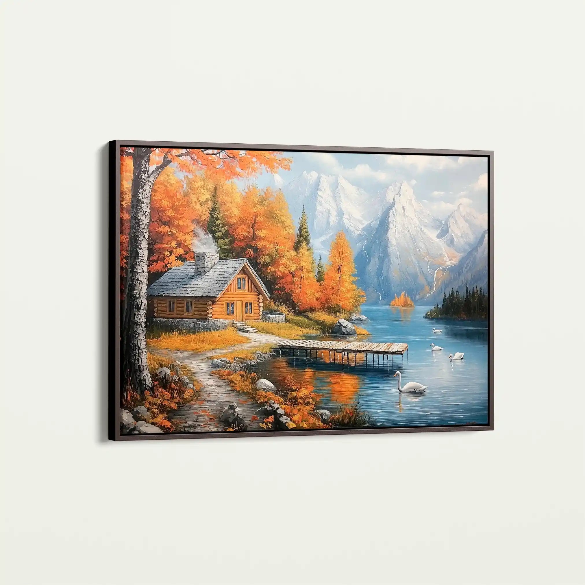 Landscape 189 Canvas Art 90 x 60 cm / Stretched on hidden frame