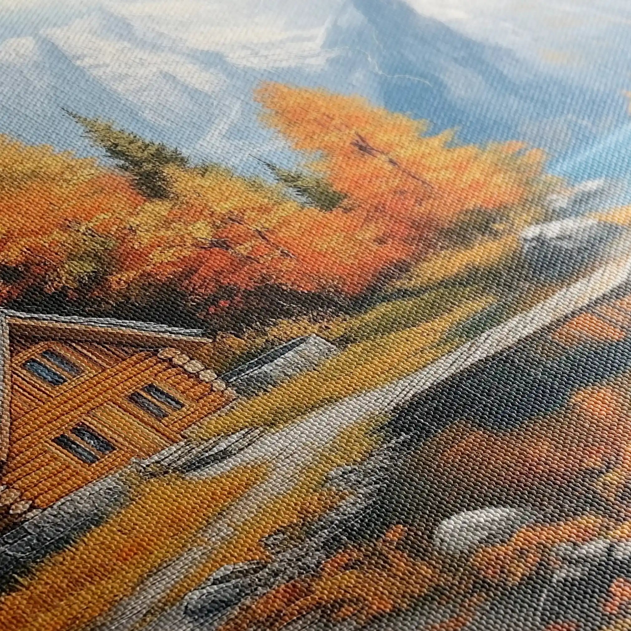 Landscape 189 Canvas Art 90 x 60 cm / Stretched on hidden frame