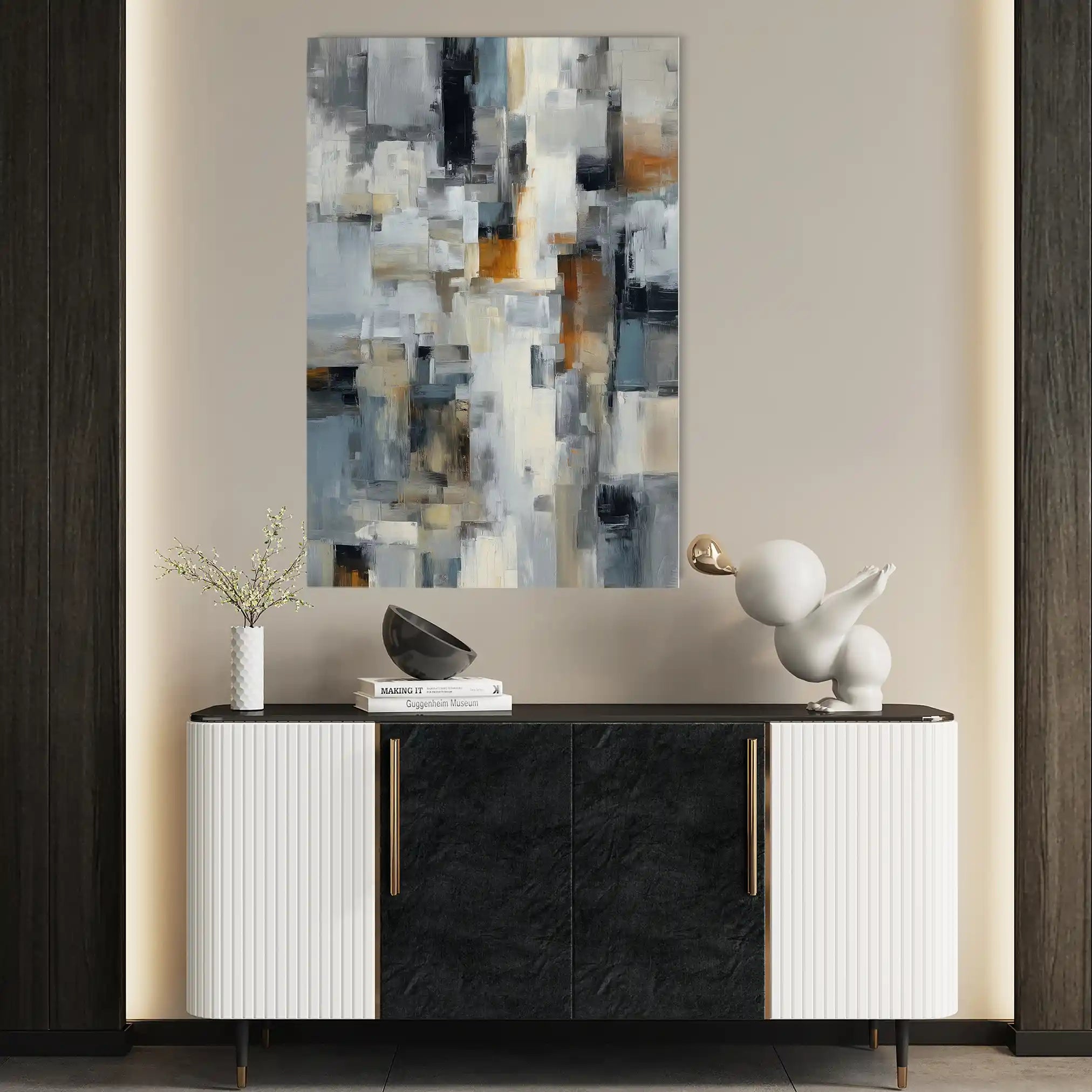 Abstract 1890 Canvas Art 60 x 40 cm / Stretched on hidden frame