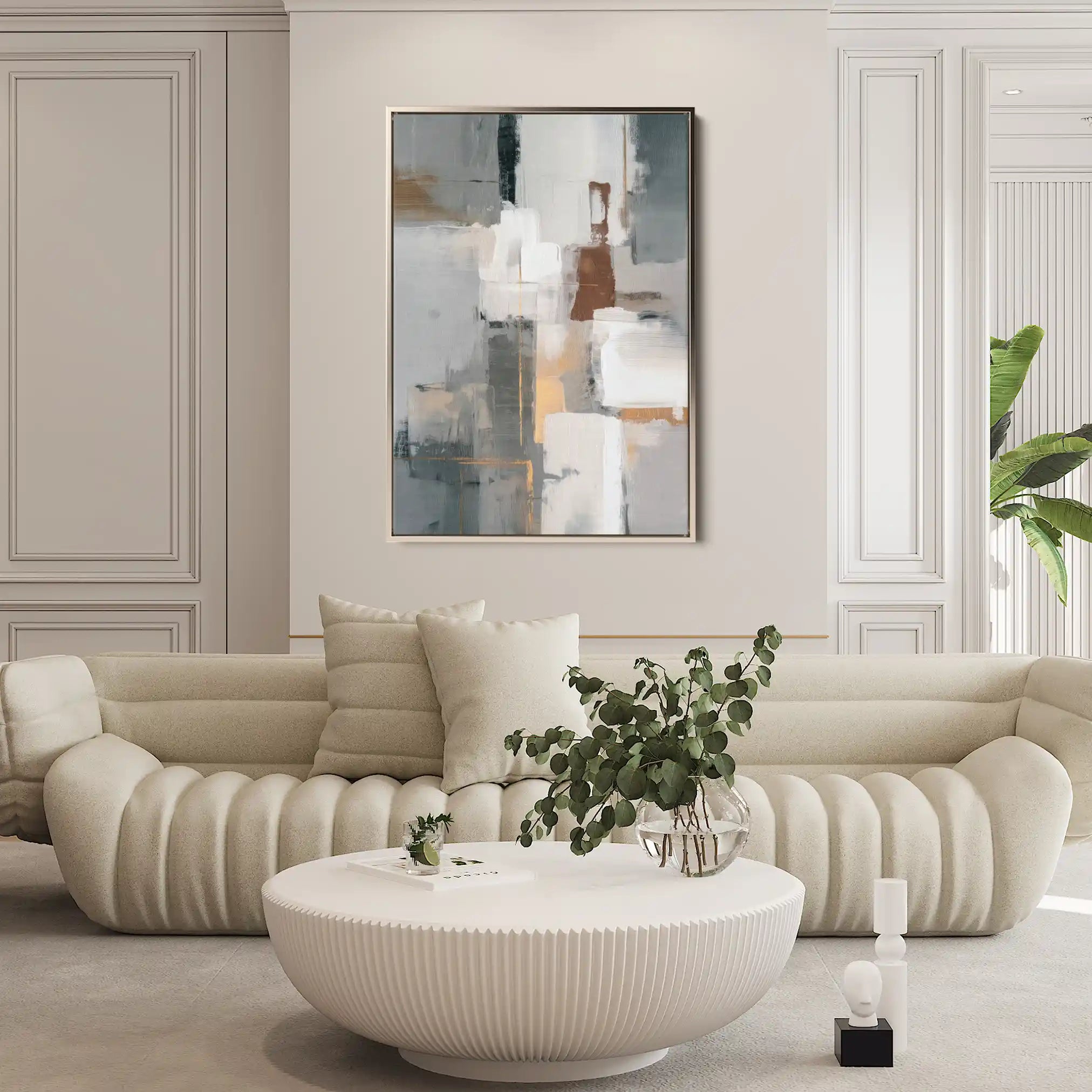 Abstract 1908 Canvas Art 60 x 40 cm / Stretched on hidden frame