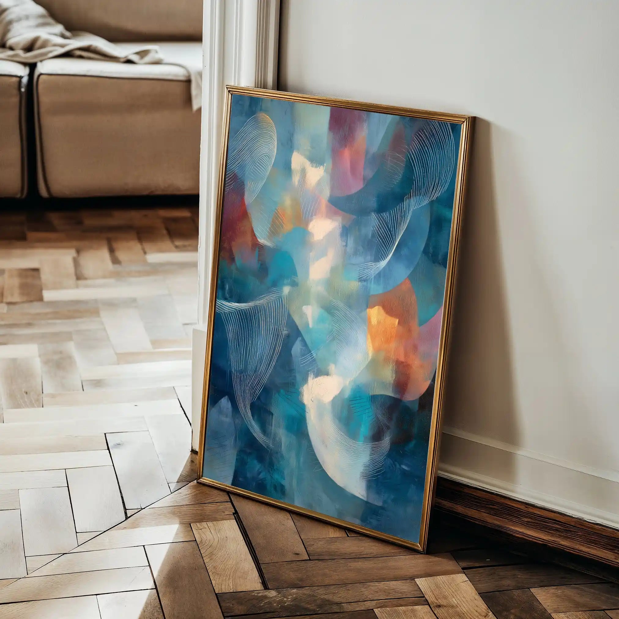 Abstract 1909 Canvas Art 60 x 40 cm / Stretched on hidden frame