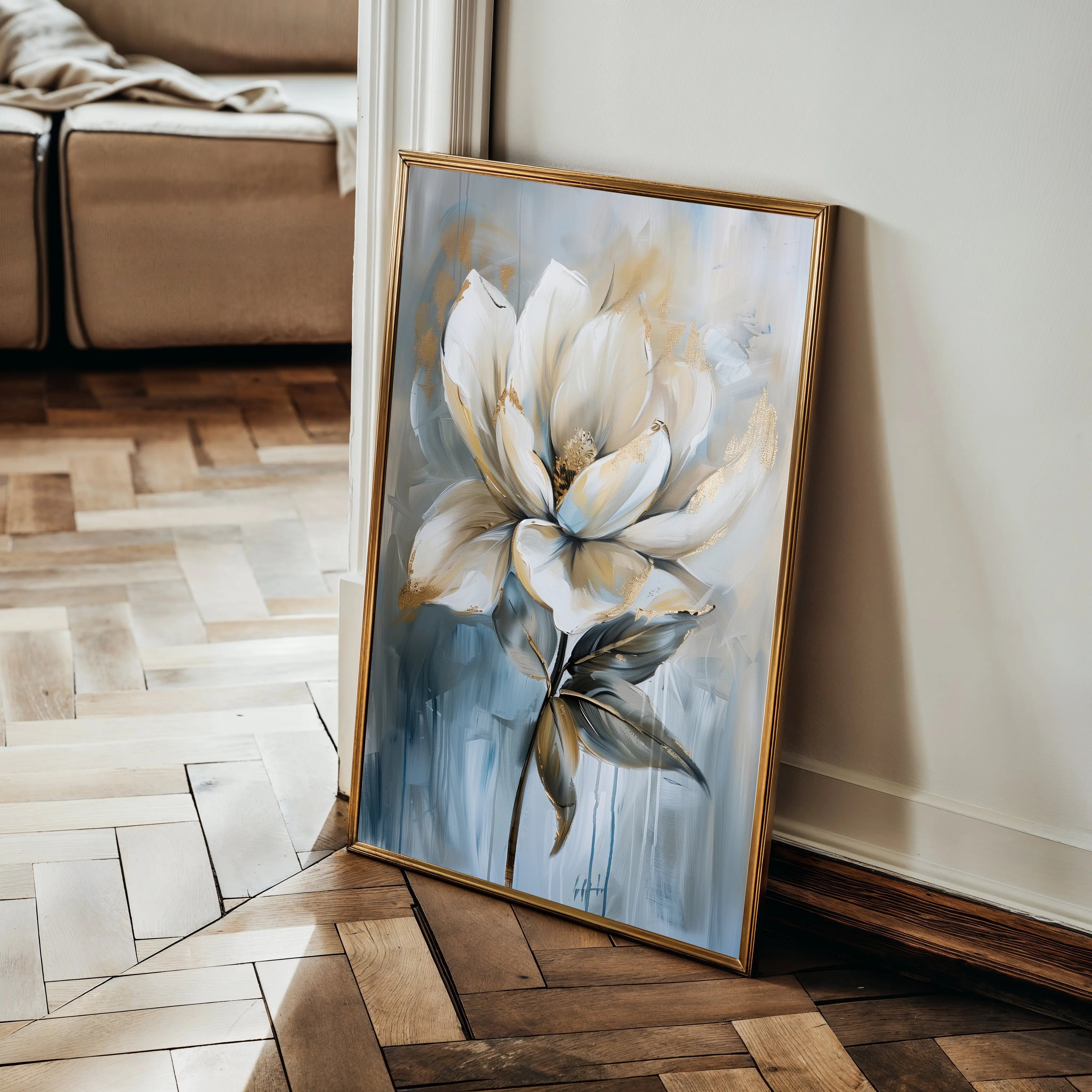 Floral Canvas Wall Art WAD191-F 90 x 60 cm / Stretched on hidden frame