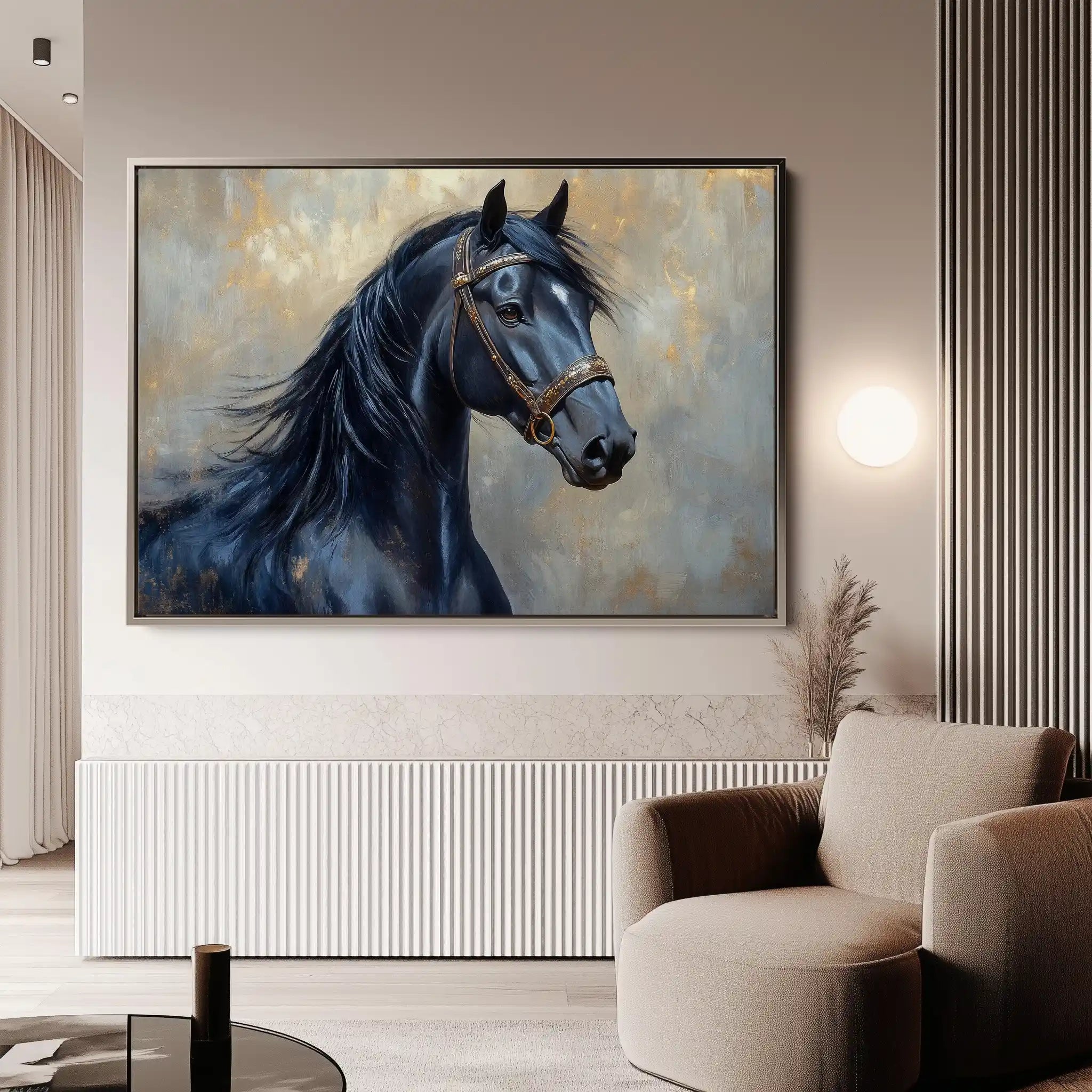 Horses 191 Canvas Art 90 x 60 cm / Stretched on hidden frame