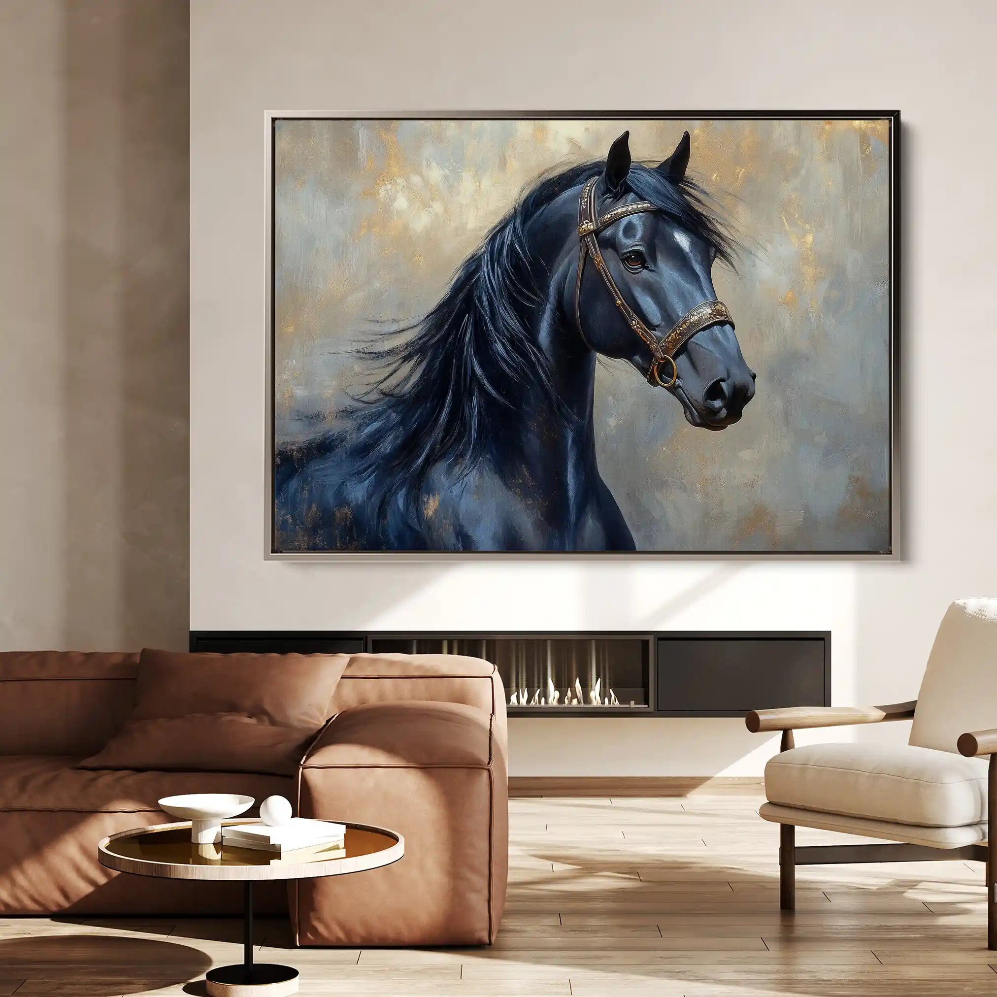 Horses 191 Canvas Art 90 x 60 cm / Stretched on hidden frame