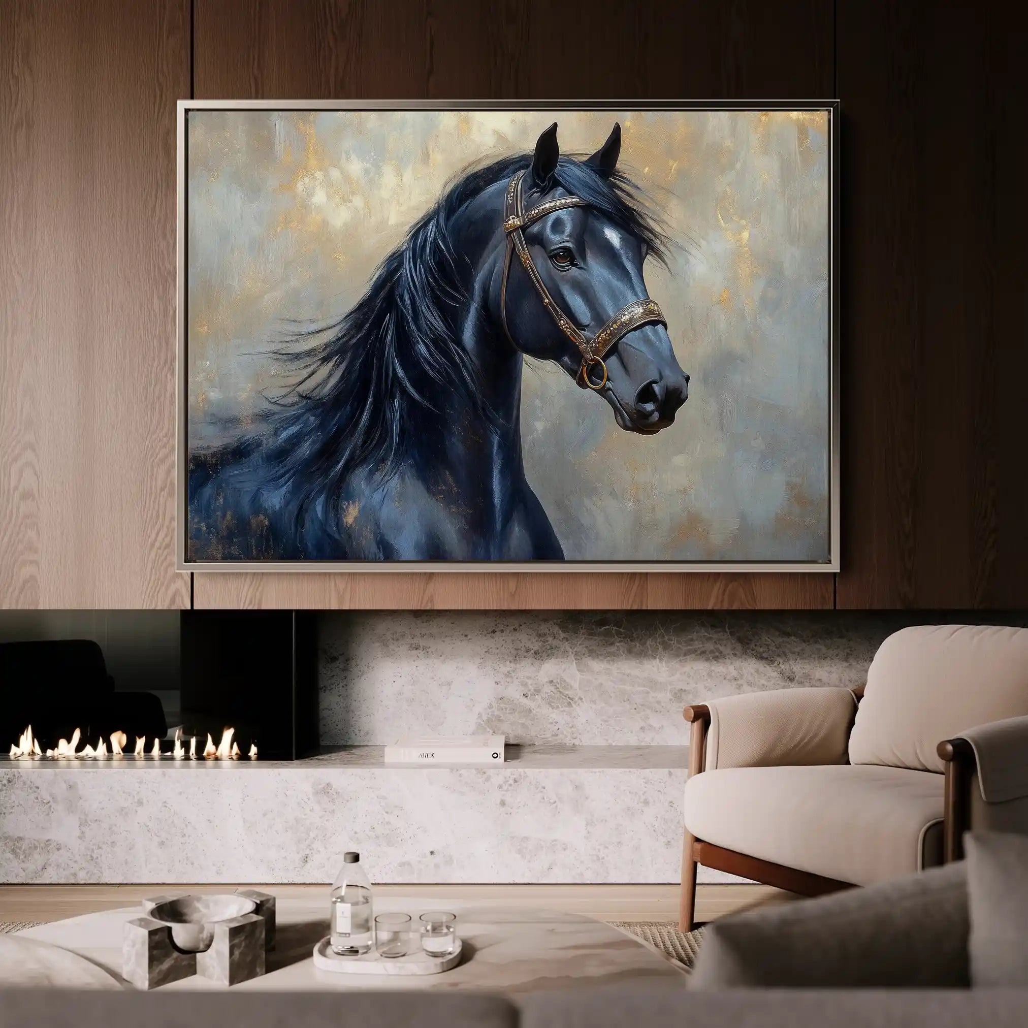 Horses 191 Canvas Art 90 x 60 cm / Stretched on hidden frame