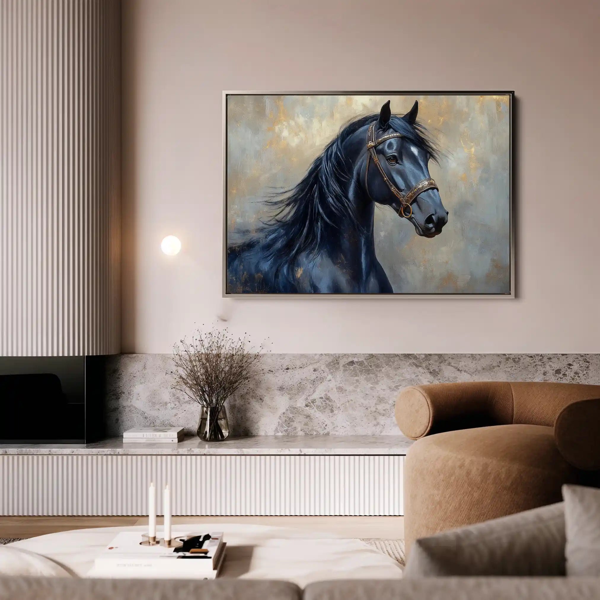 Horses 191 Canvas Art 90 x 60 cm / Stretched on hidden frame