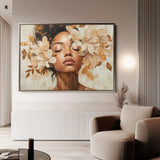 Portrait 191 Canvas Art 90 x 60 cm / Stretched on hidden frame