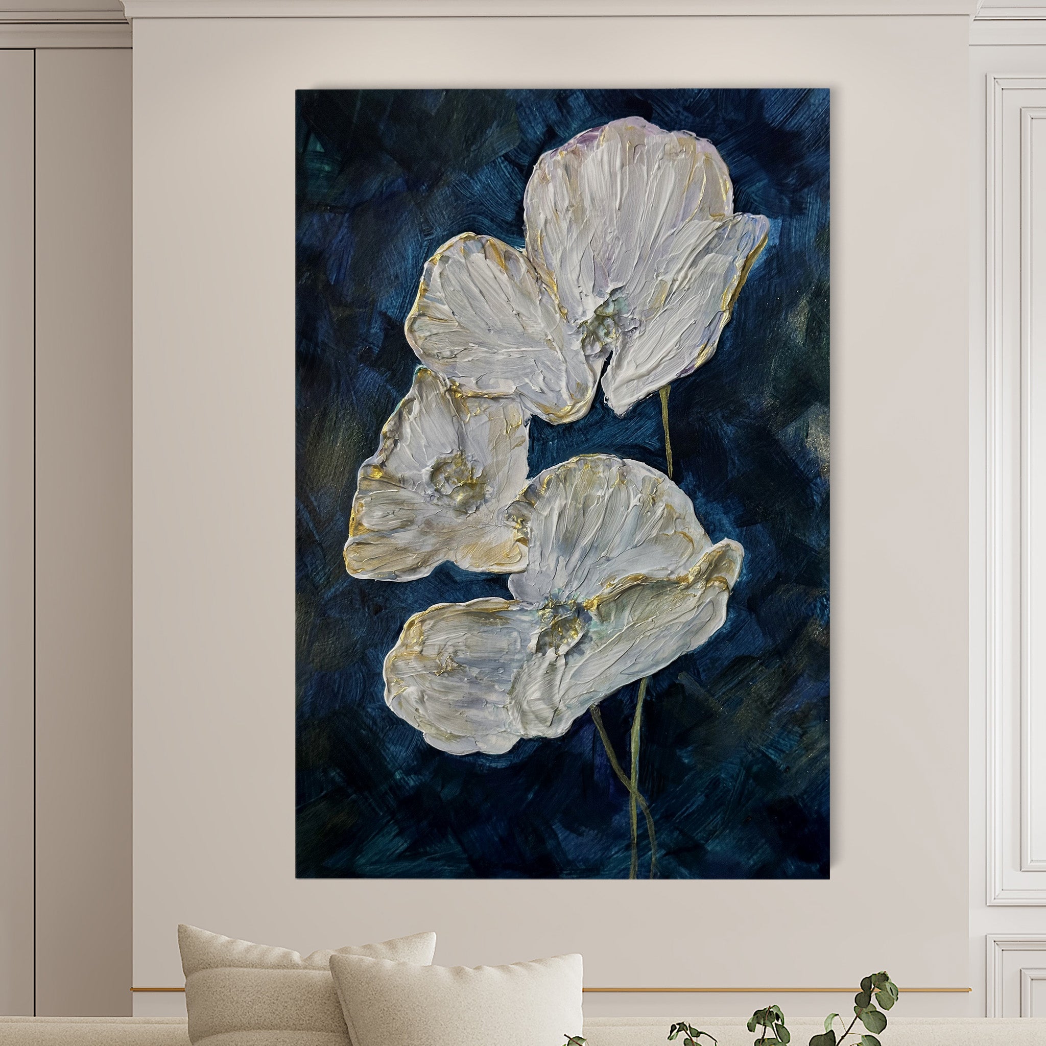 Floral Canvas Wall Art WAD192-F 90 x 60 cm / Stretched on hidden frame