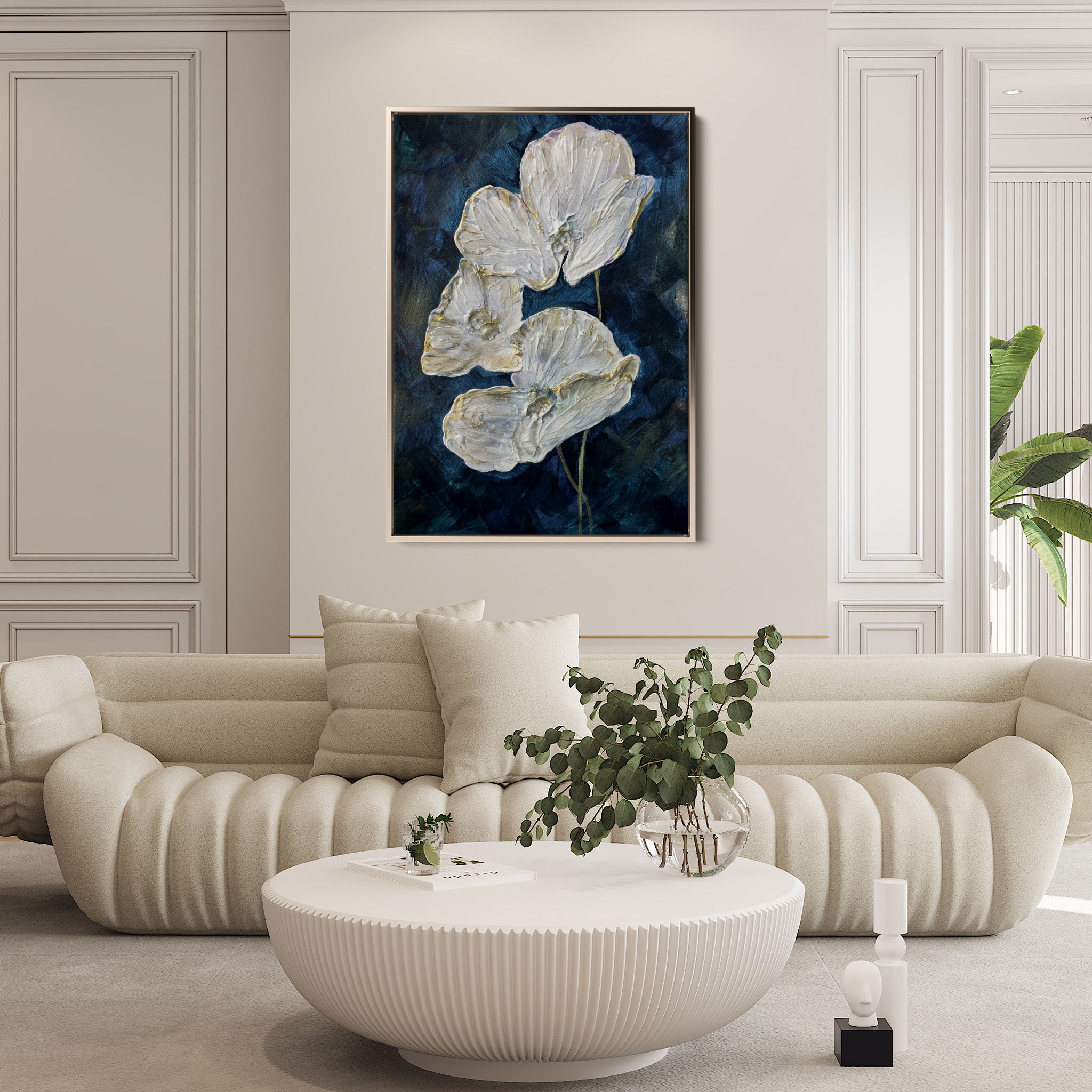 Floral Canvas Wall Art WAD192-F 90 x 60 cm / Stretched on hidden frame