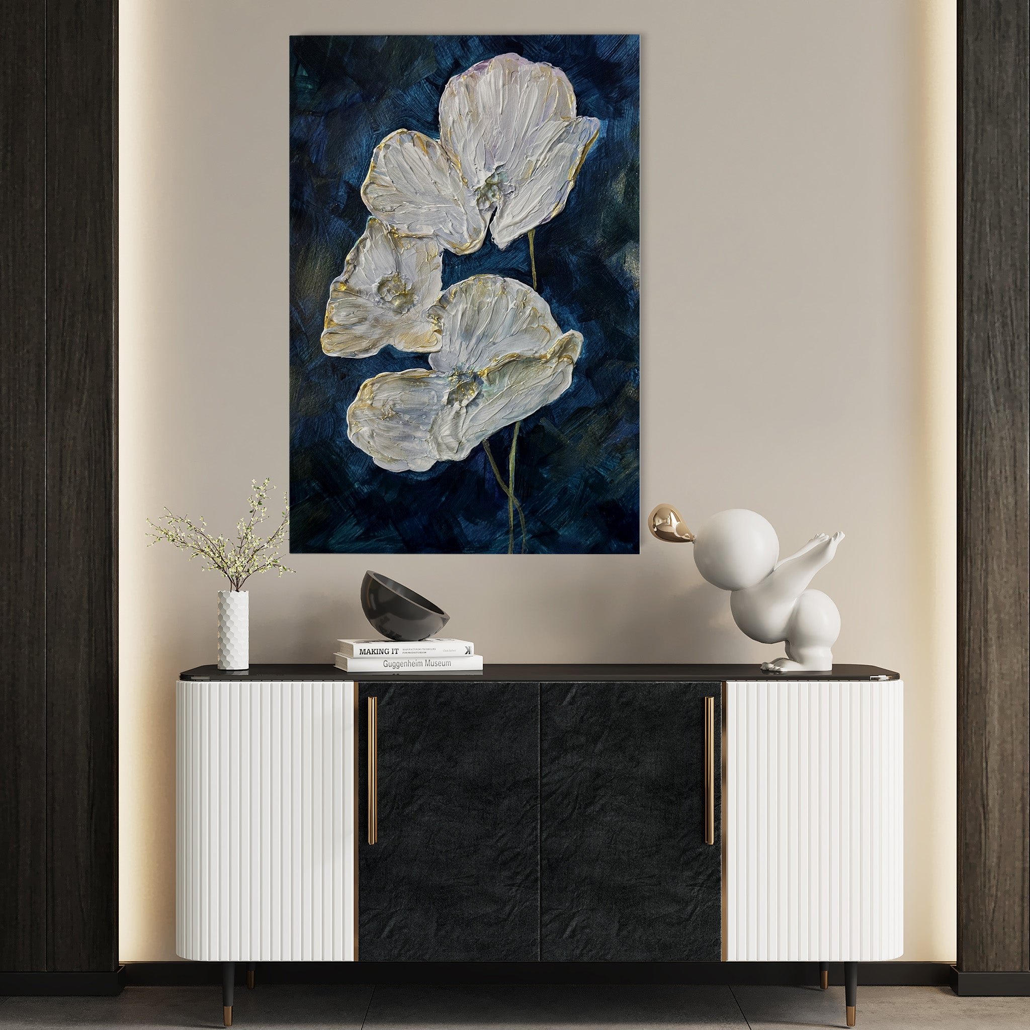 Floral Canvas Wall Art WAD192-F 90 x 60 cm / Stretched on hidden frame