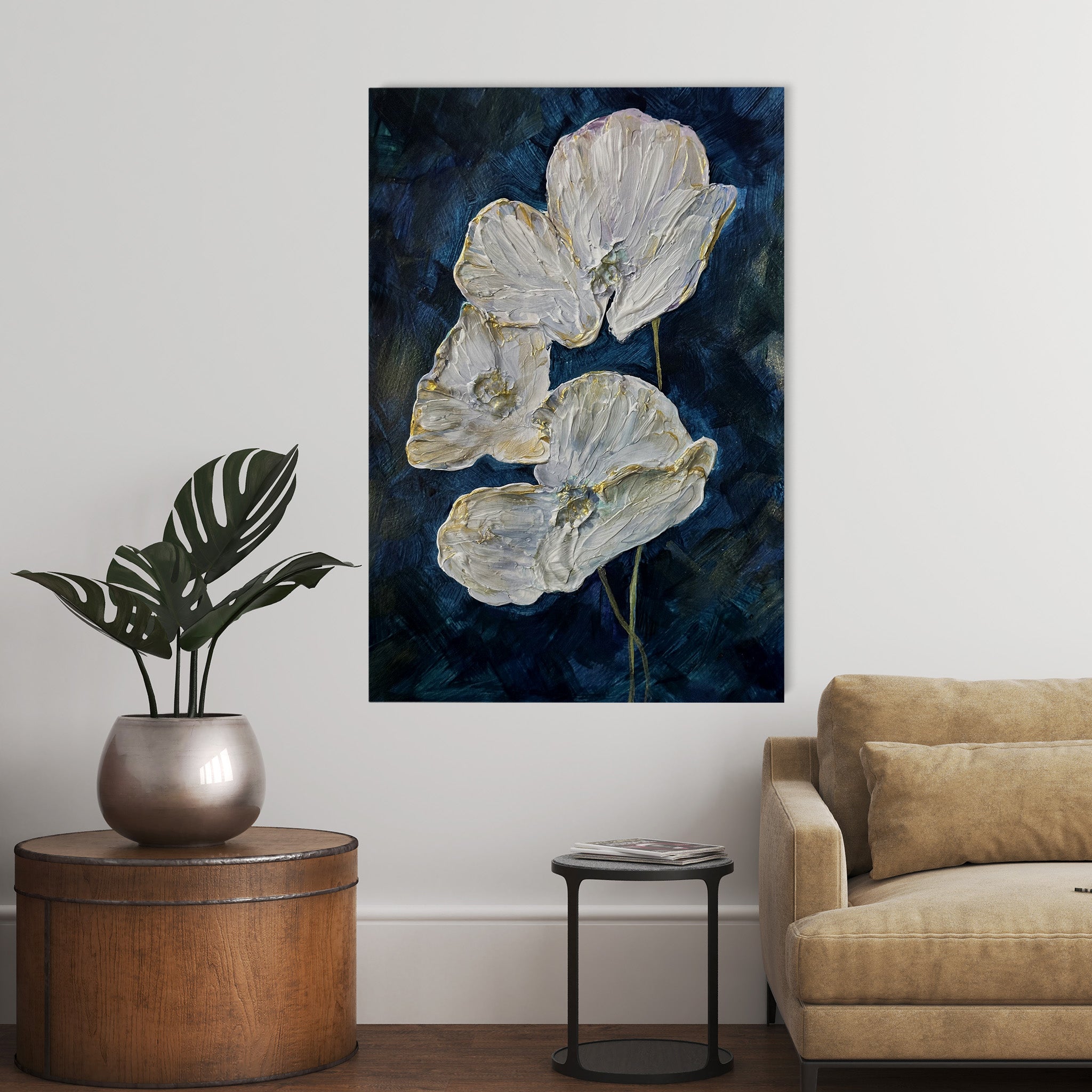 Floral Canvas Wall Art WAD192-F 90 x 60 cm / Stretched on hidden frame