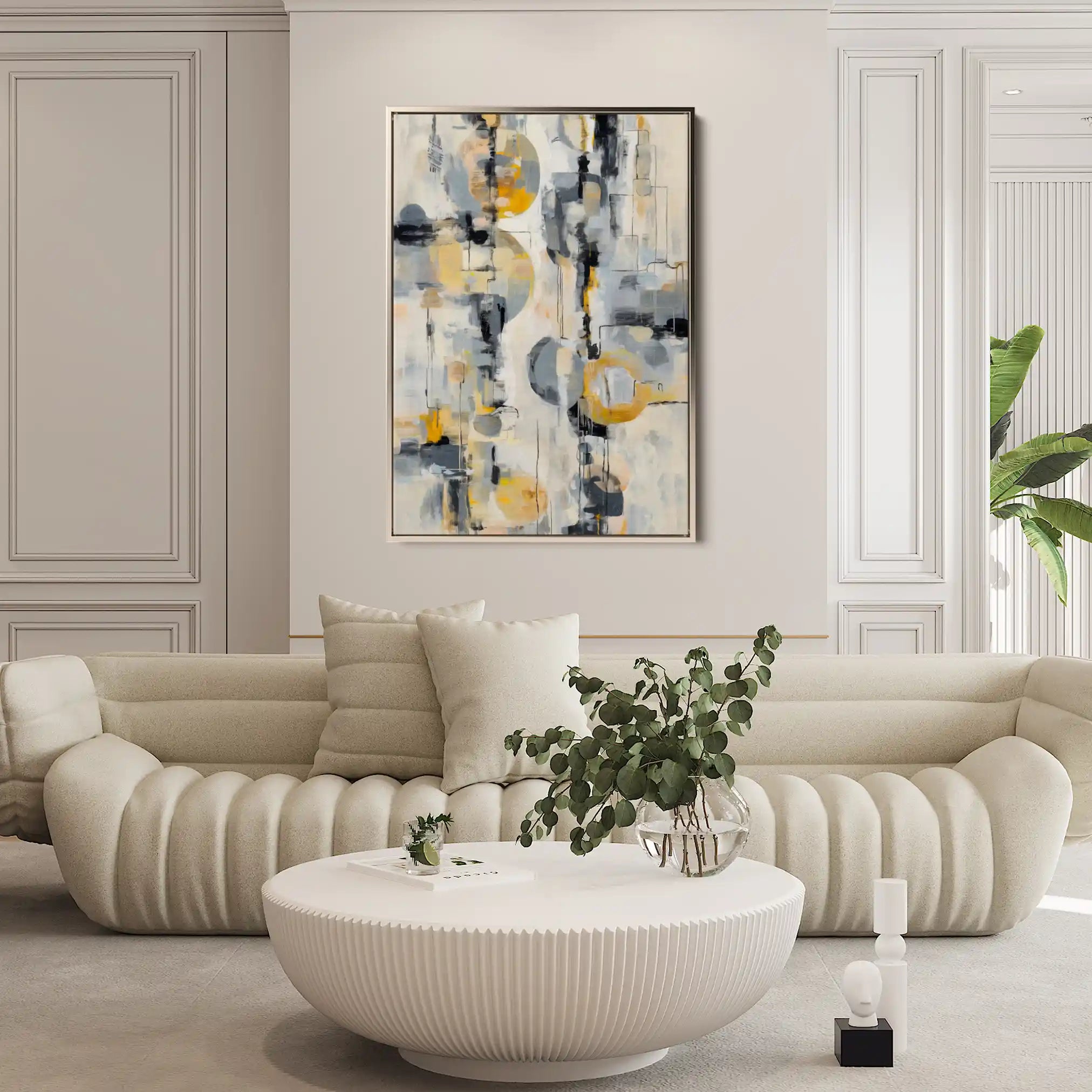 Abstract 1927 Canvas Art 60 x 40 cm / Stretched on hidden frame
